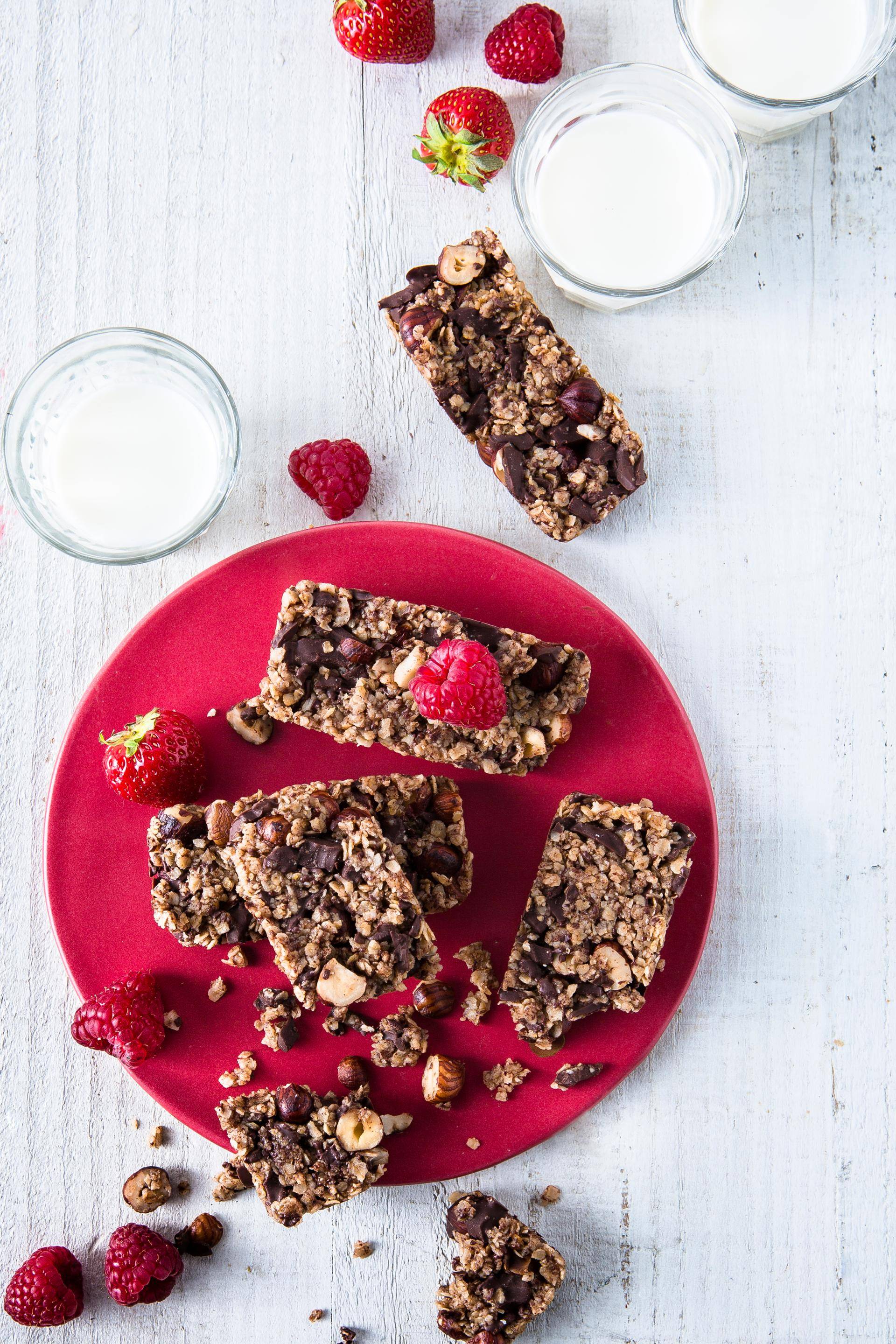 Barres de céréales au chocolat et à la noisette - Recette Cake Factory | Tefal