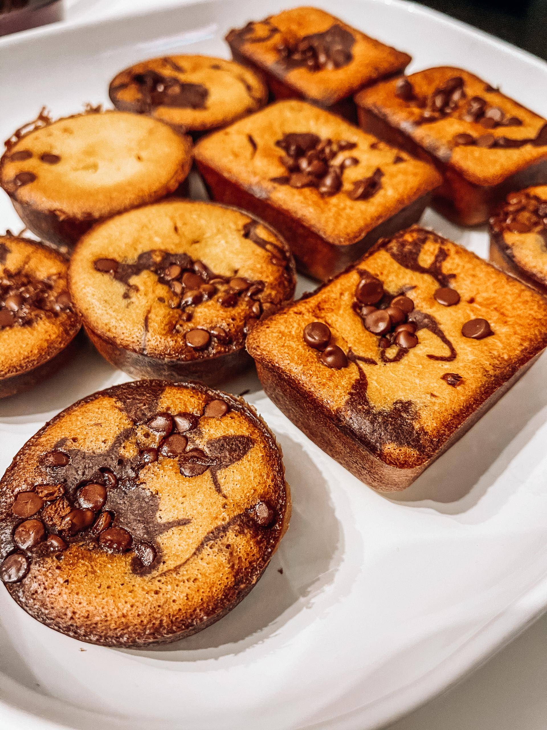 Mini gâteau healthy au pépites de chocolats (12 gâteaux individuels