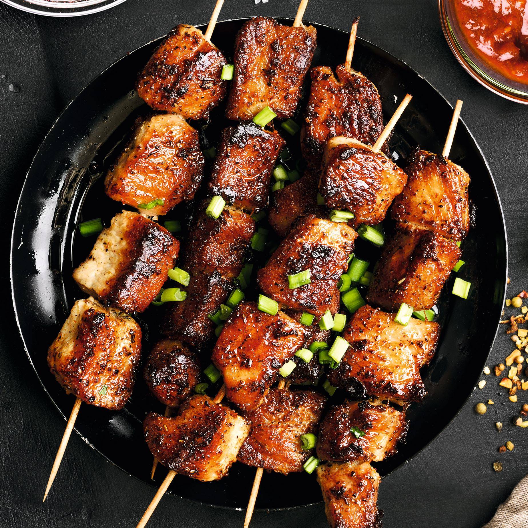 Brochettes de porc sauce barbecue - Recette OptiGrill 2in1 | Tefal