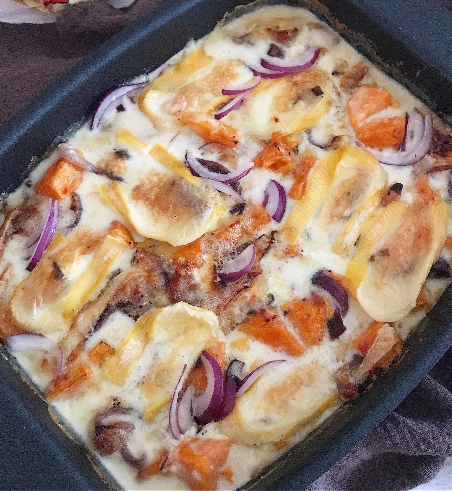 « TARTIFLETTE DE PATATES DOUCES » - Recette Cake Factory | Tefal