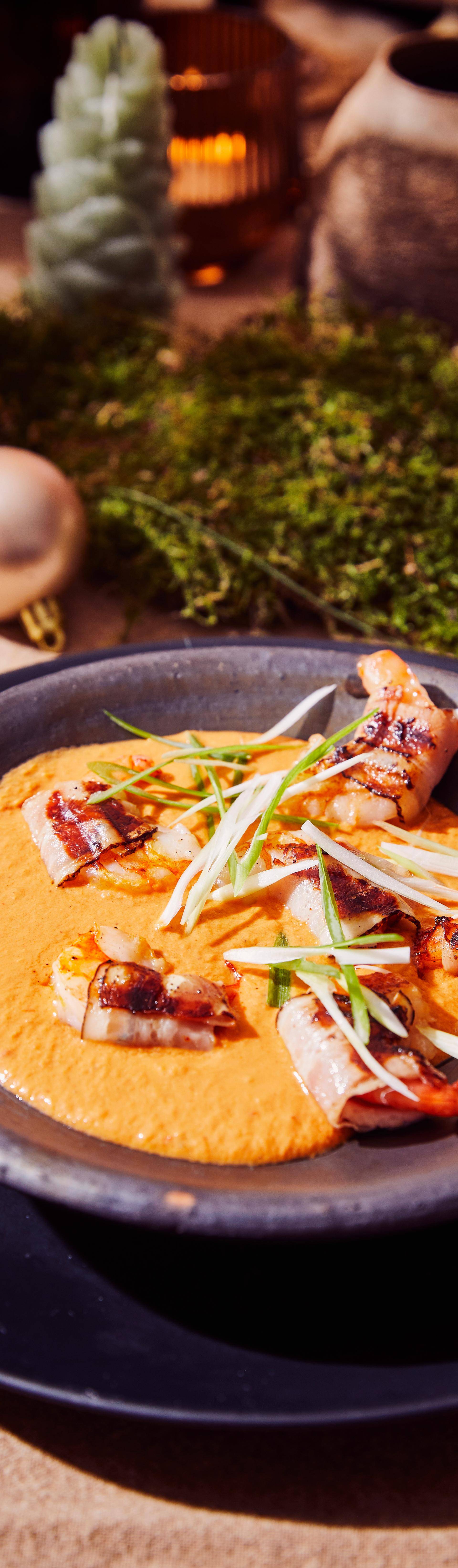 Scampis Grillés au lard, Sauce Diabolique au Mascarpone de Sofie Dumont - Recette OptiGrill + | Tefal