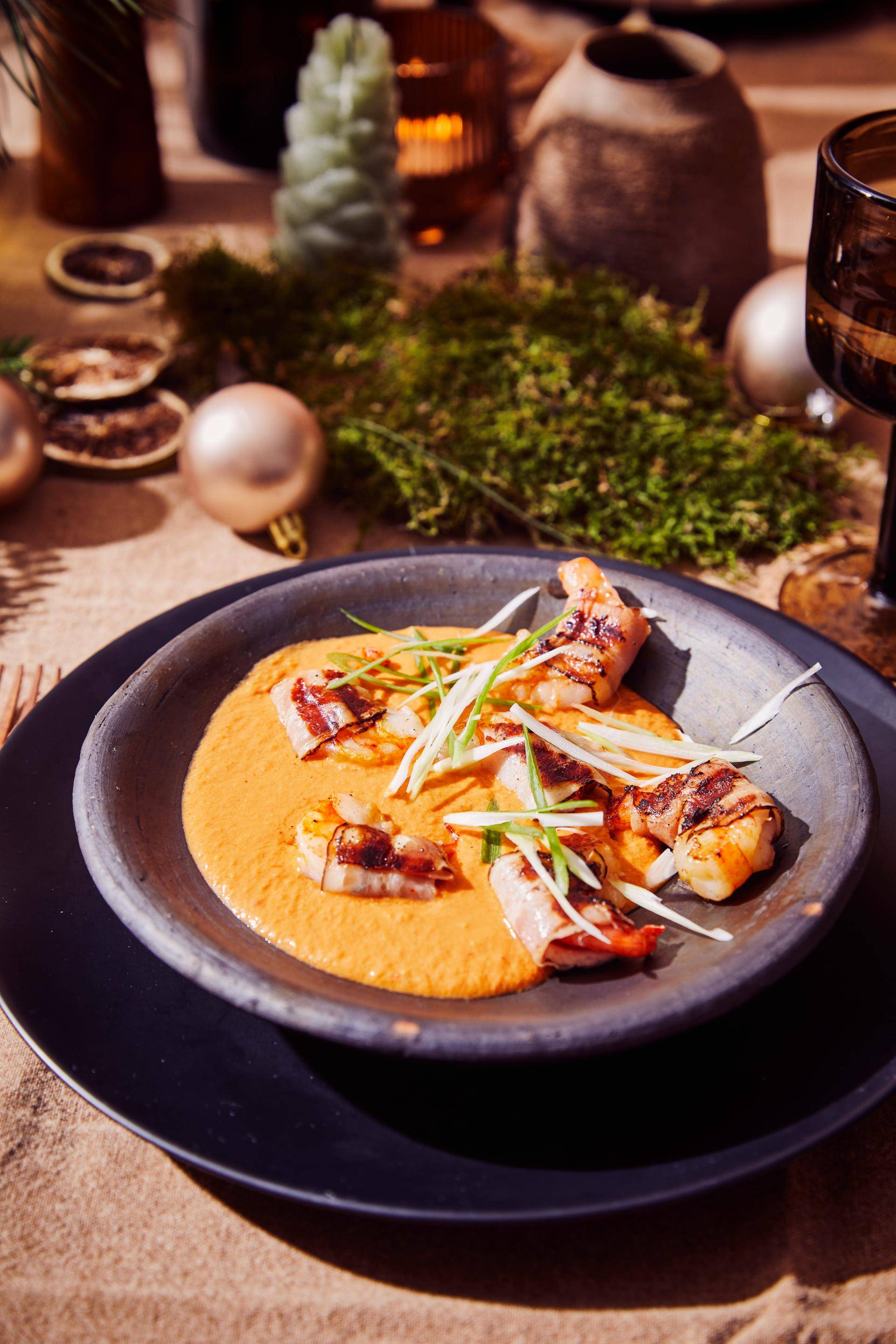 Scampis Grillés au lard, Sauce Diabolique au Mascarpone de Sofie Dumont - Recette OptiGrill + | Tefal
