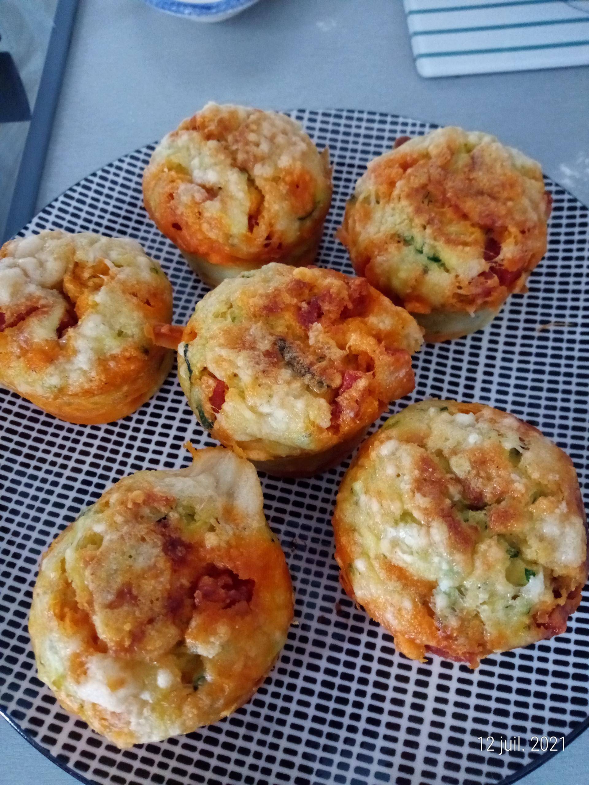 Muffins moelleux à la courgette et au chorizo - Recette Cake Factory | Tefal
