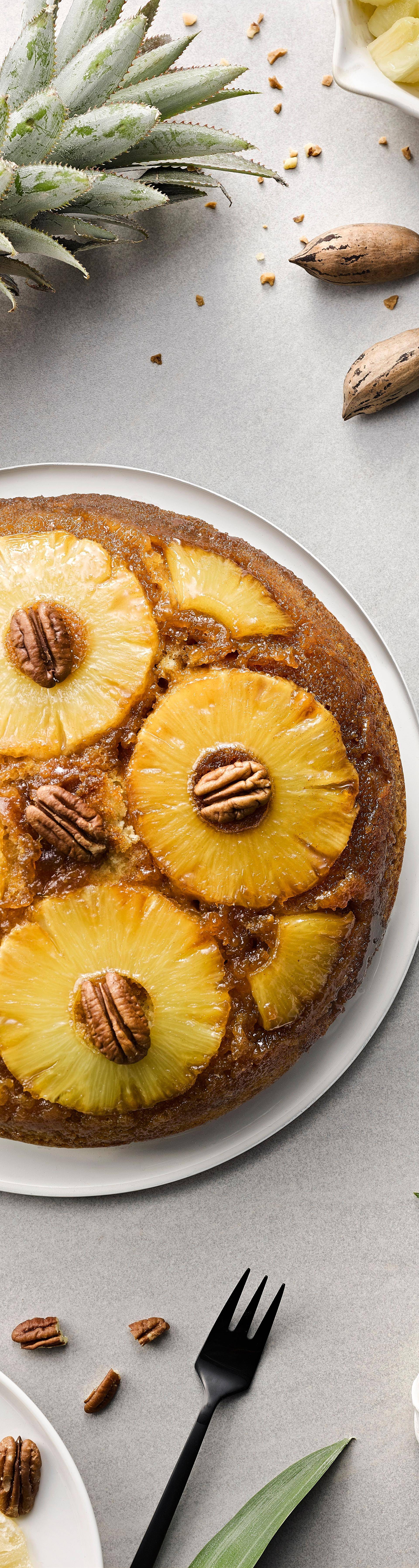 Gâteau renversé à la banane et noix de macadamia - Recette Poêles et Casseroles | Tefal