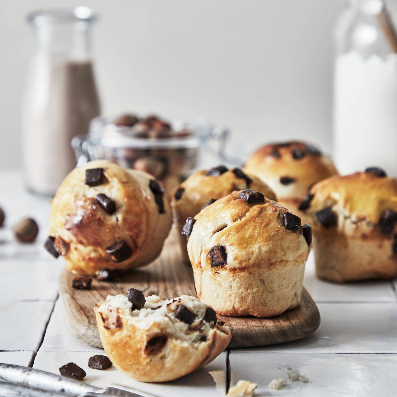 Pains à la boisson végétale et aux pépites de chocolat - Recette Cake Factory | Tefal