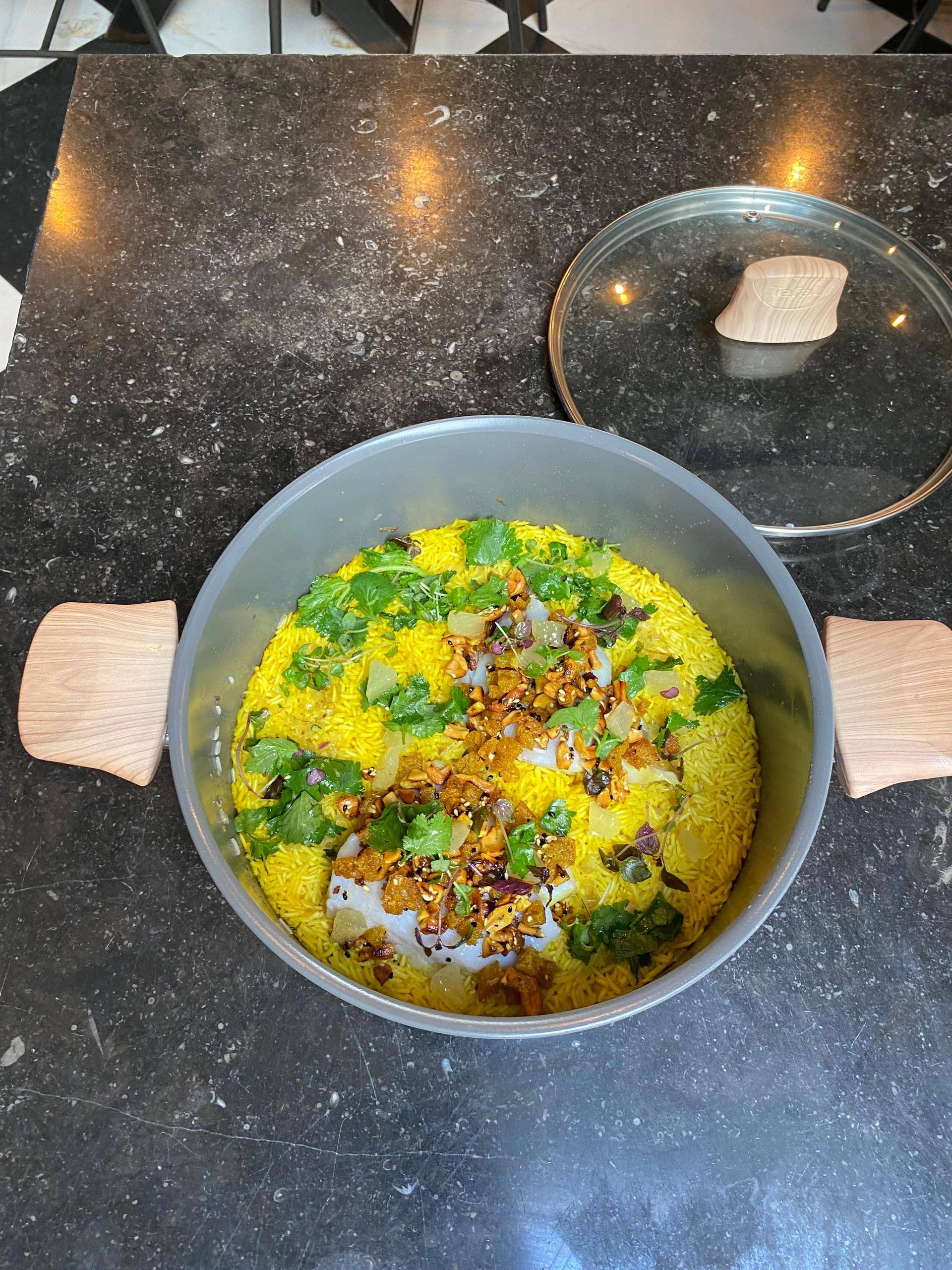Pavé de lieu jaune en croûte de noix de cajou by Julien Duboué - Recette Poêles et Casseroles | Tefal