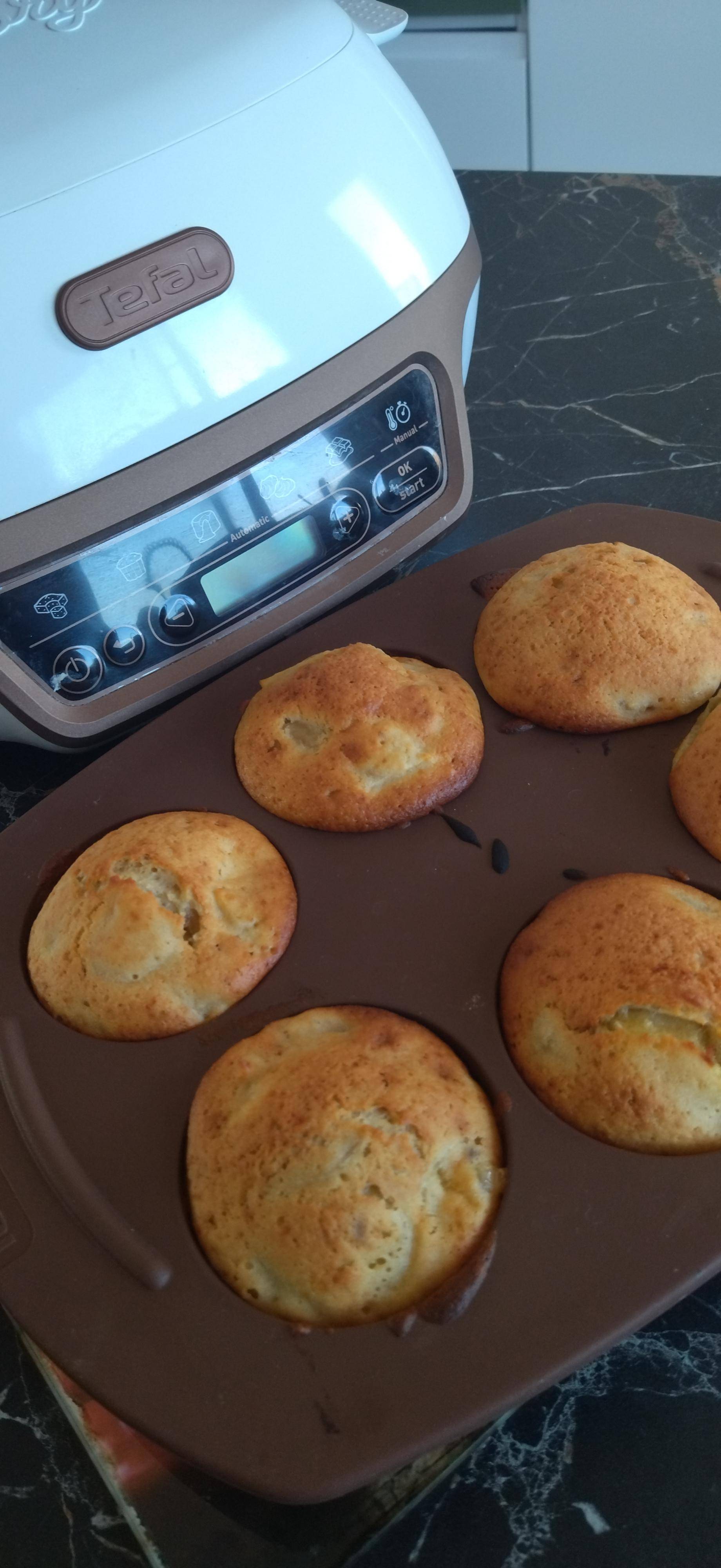 Muffins pêche pommes - Recette Cake Factory | Tefal