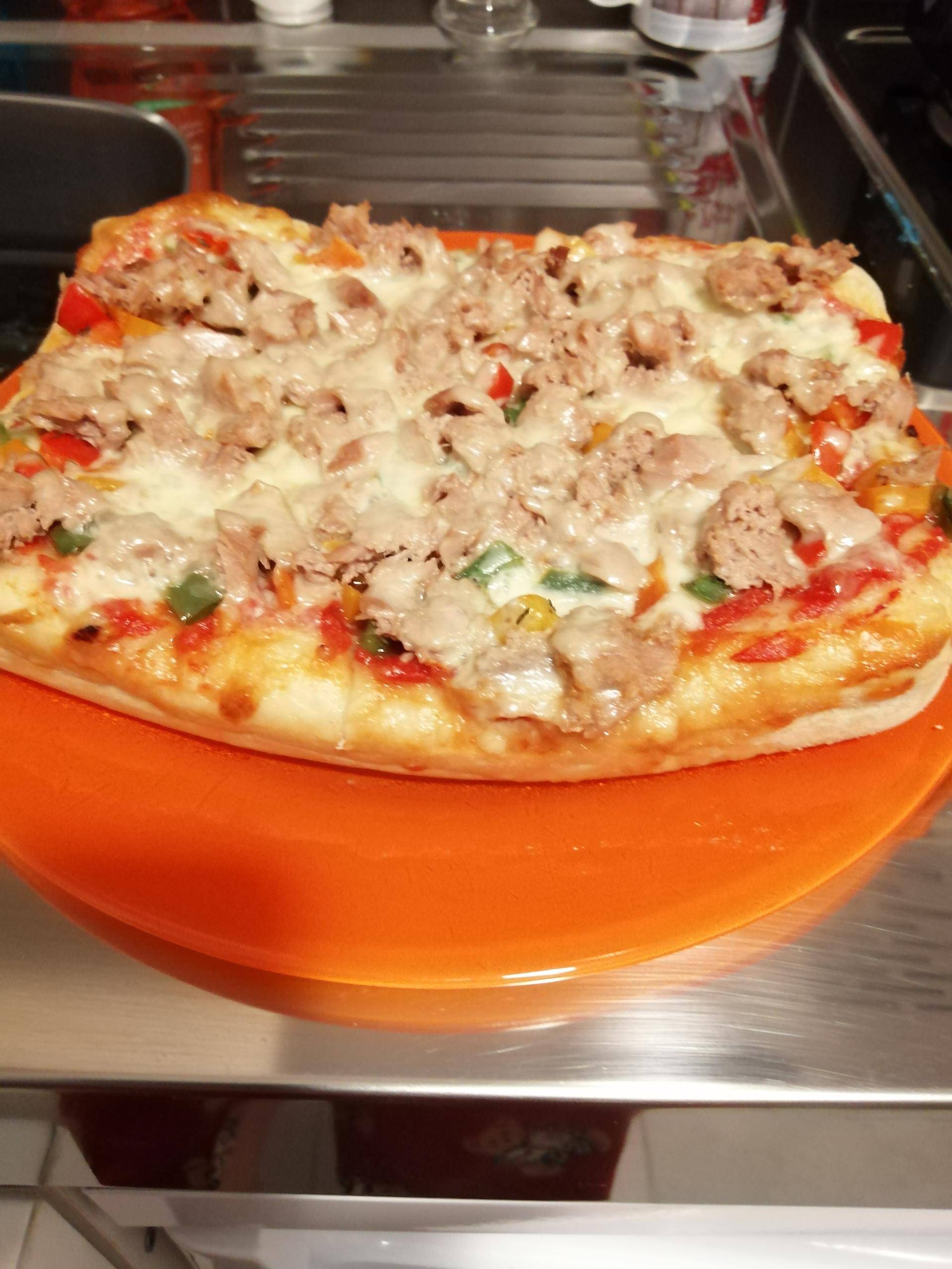Pizza thon poivron mozza - Recette Cake Factory | Tefal
