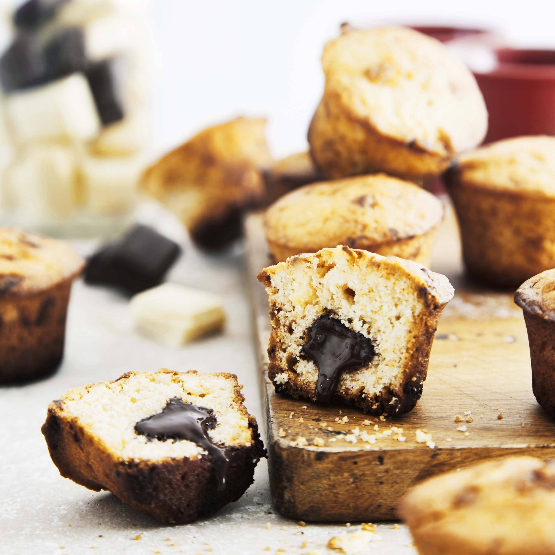 Mini cœurs coulants chocolat blanc et noir - Recette Cake Factory | Tefal