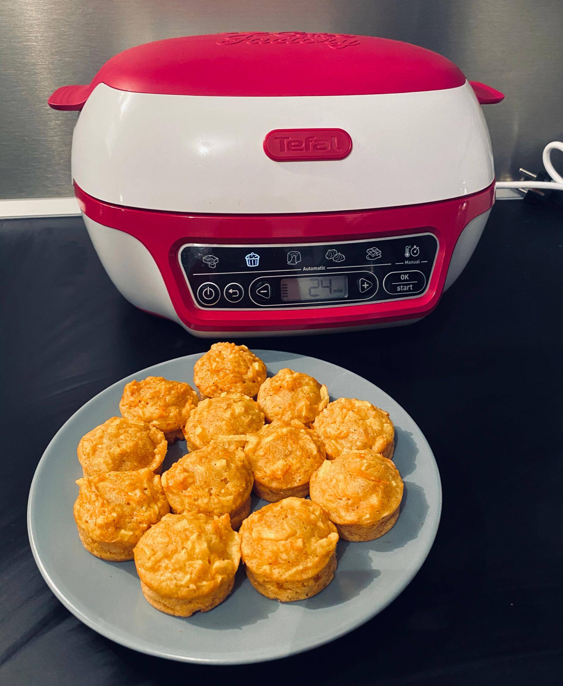 Mini muffins pomme carotte - Recette Cake Factory | Tefal