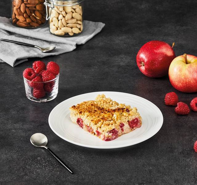 Crumble aux pommes et framboises - Recette OptiGrill + | Tefal