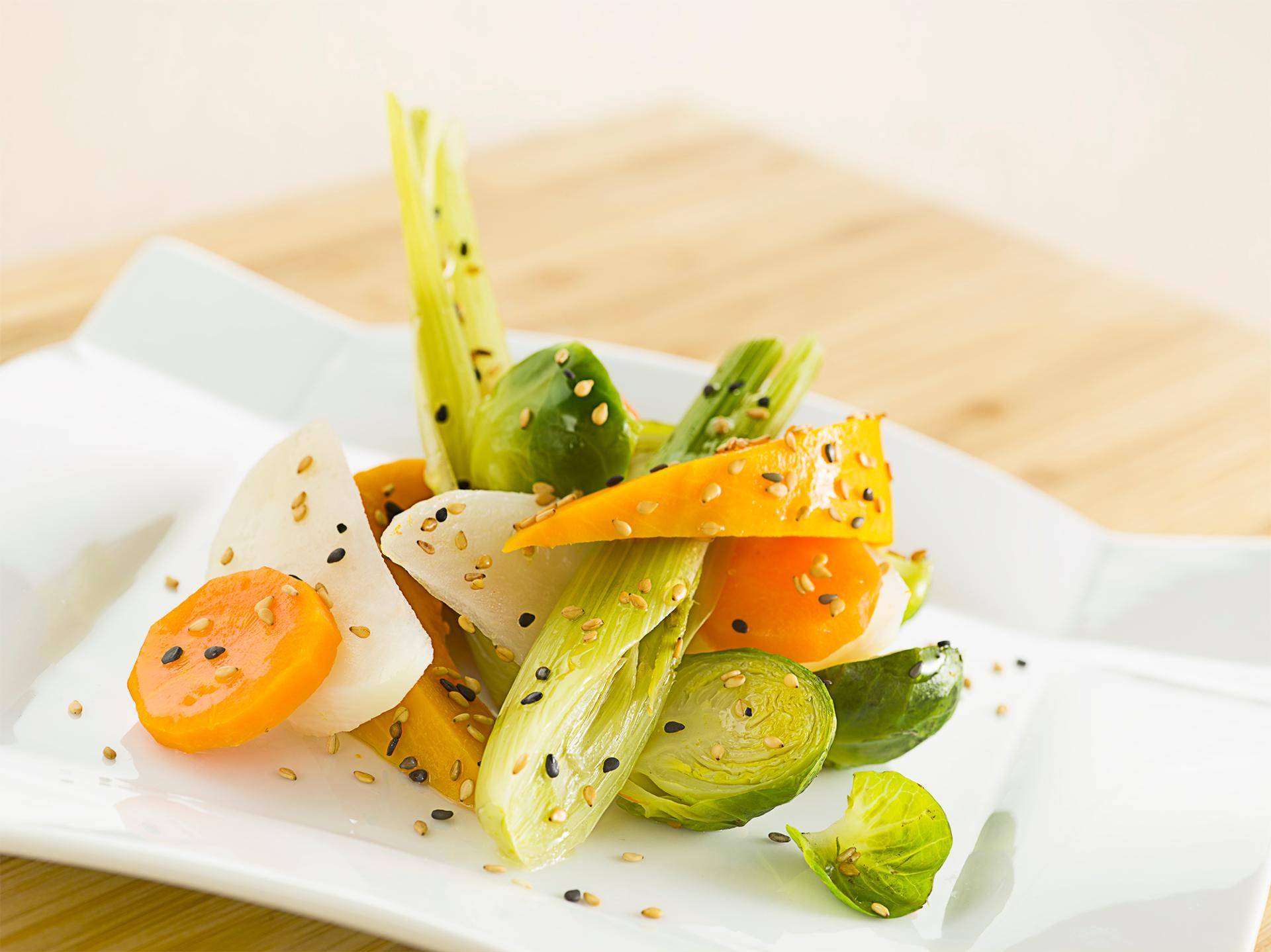 Méli mélo de légumes et huile de noisette - Recette undefined | Tefal