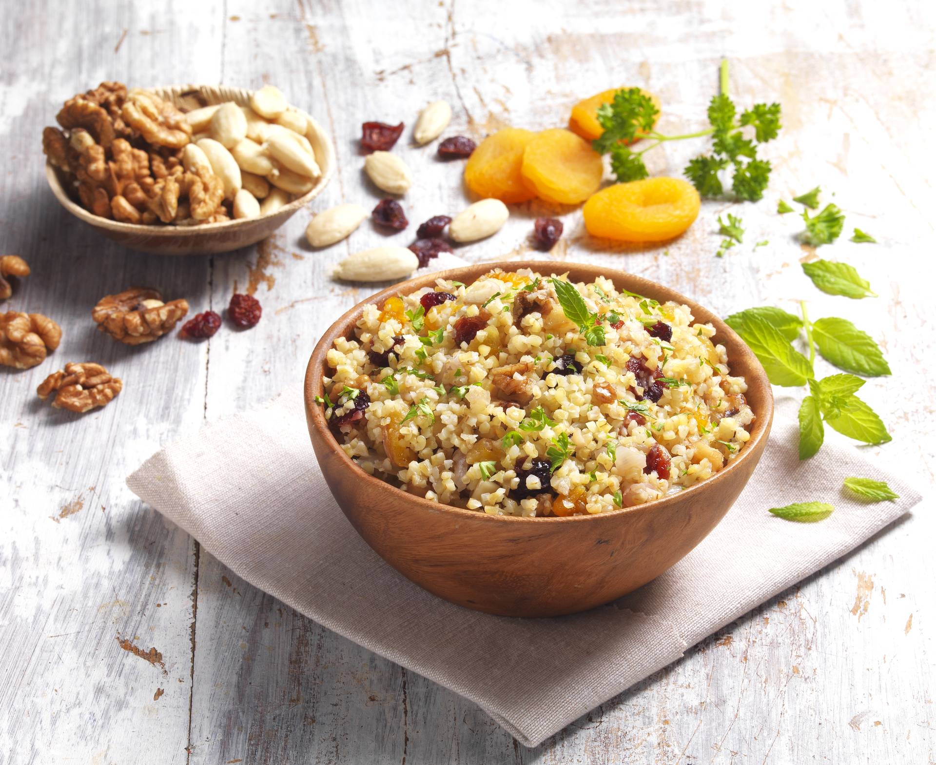 Boulgour, menthe, coriandre et fruits secs - Recette undefined | Tefal