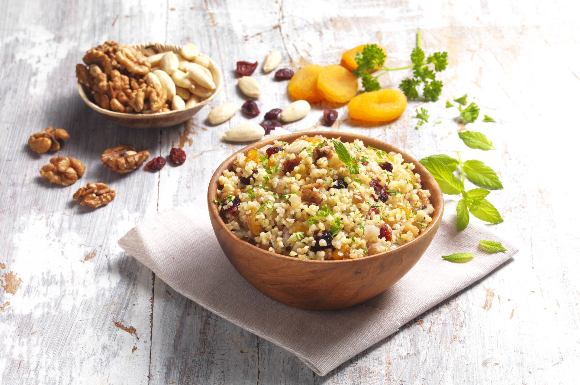 Boulgour, menthe, coriandre et fruits secs - Recette undefined | Tefal