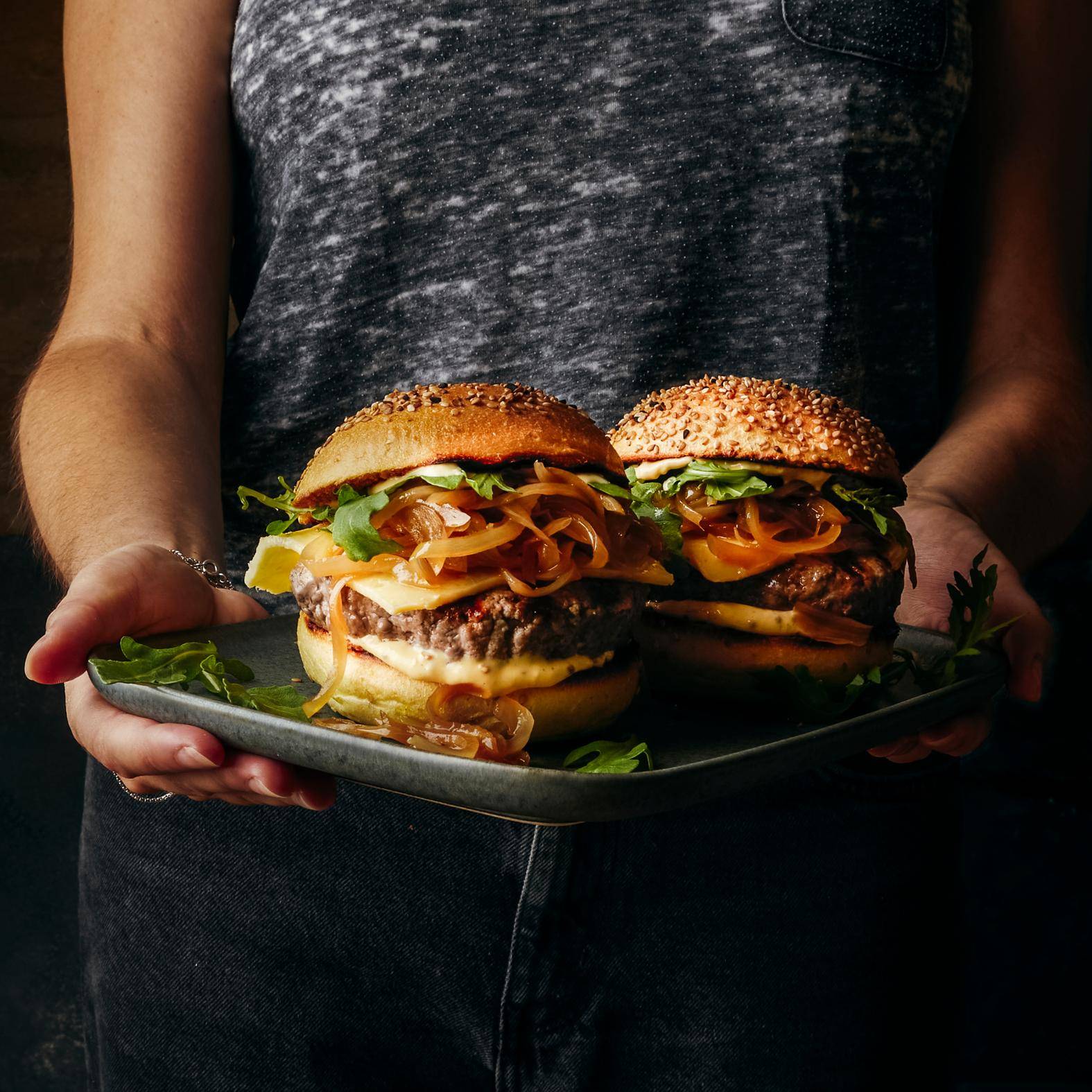 Gekarameliseerde uienburger - Recette OptiGrill 2in1 | Tefal