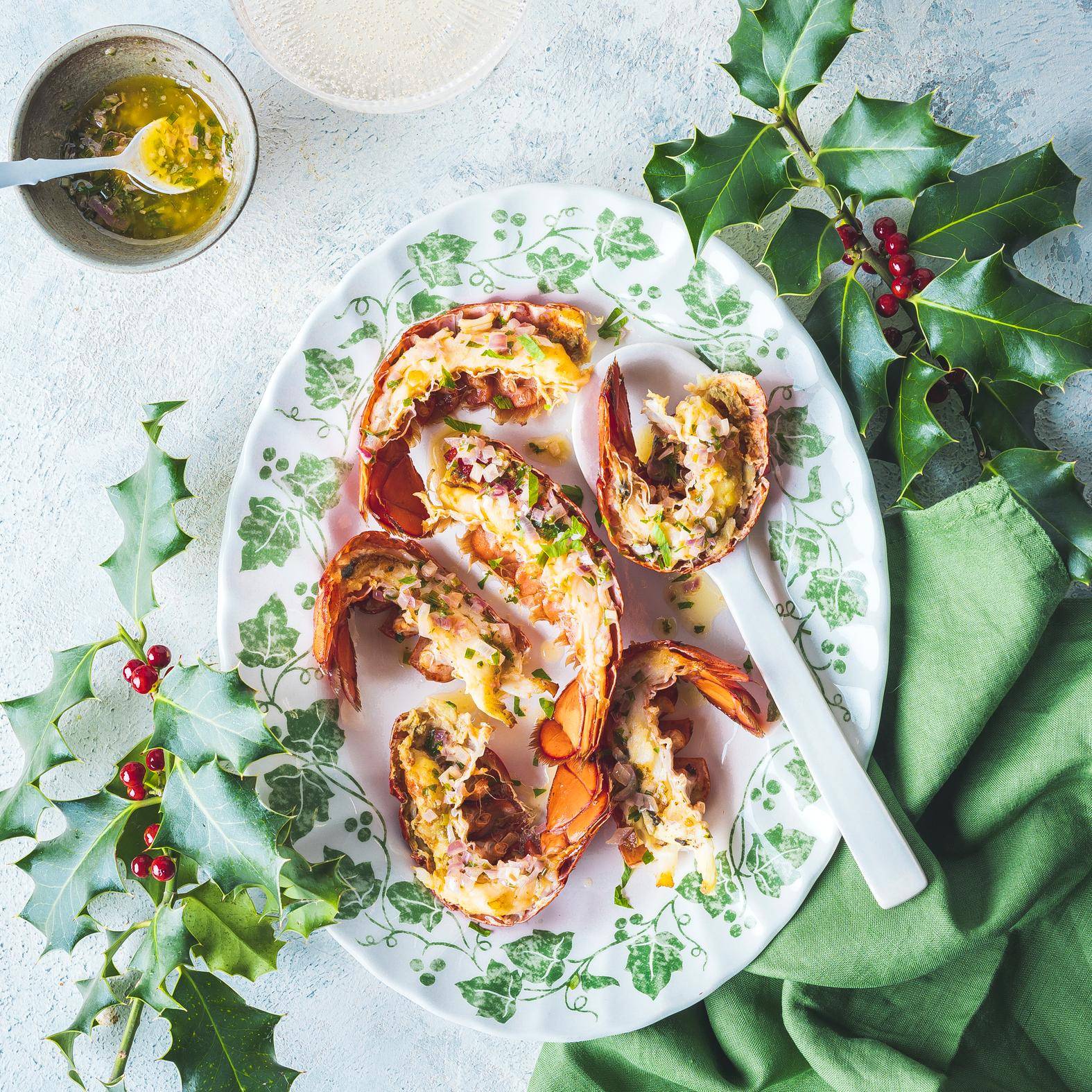 Queues de homard grillées au beurre, aux herbes et piment rouge - Recette OptiGrill 2in1 | Tefal