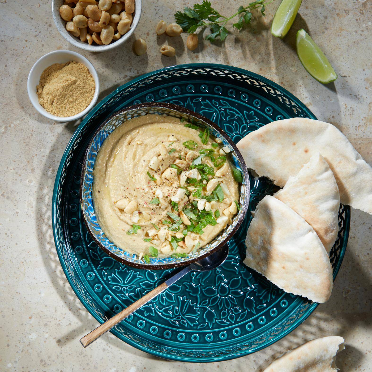 Houmous thaï au beurre de cacahuètes - Recette Hachoir Manuel 5 secondes 500mL | Tefal