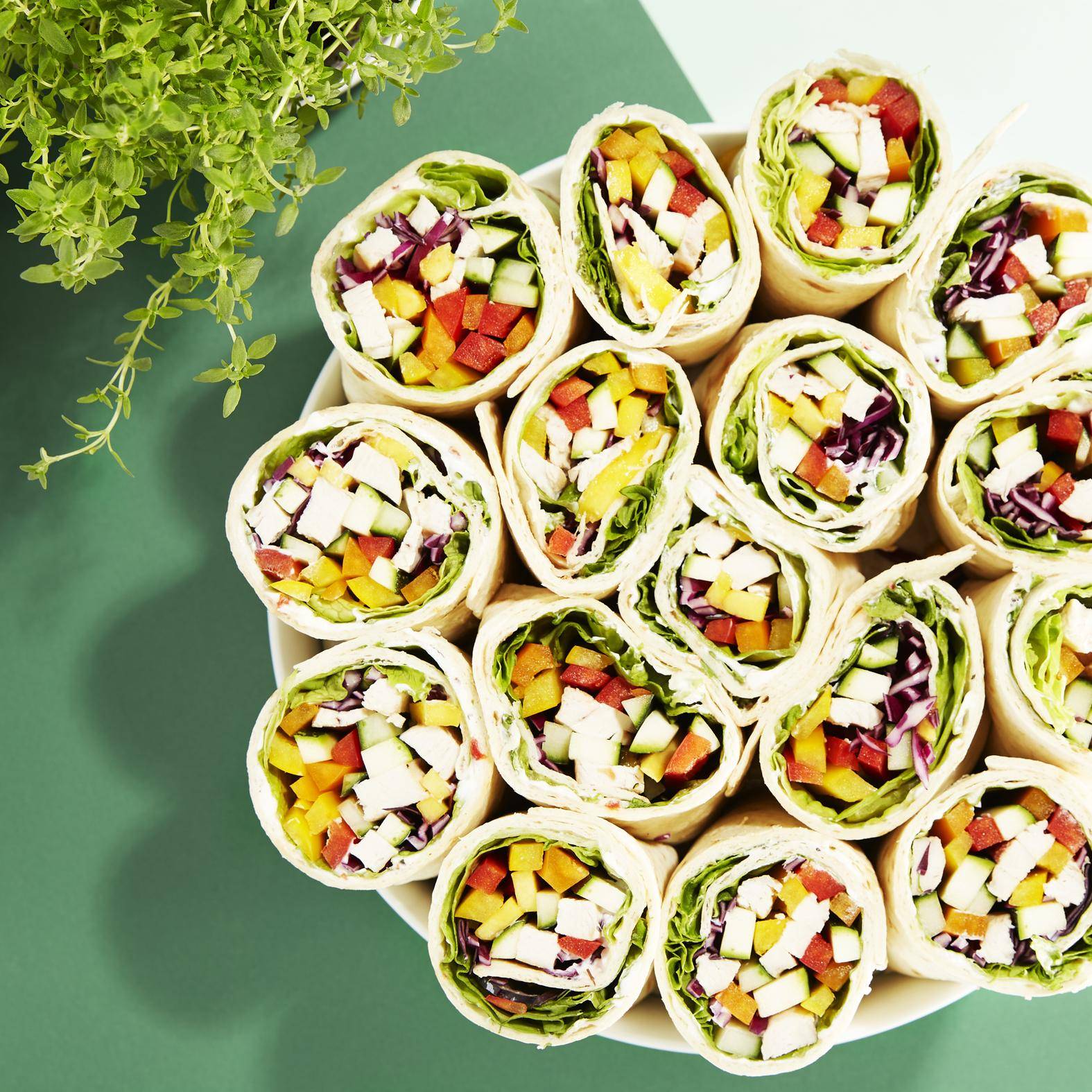 Wraps arc-en-ciel au poulet grillé - Recette OptiGrill 2in1 | Tefal