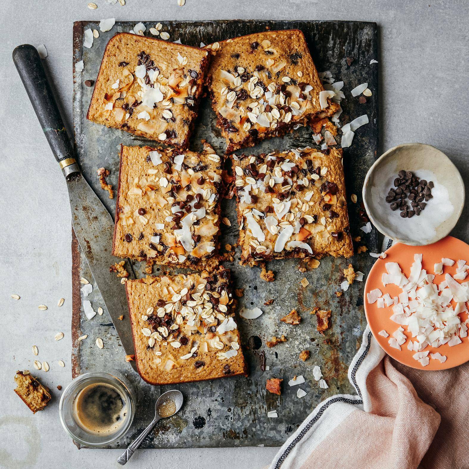 Havermoutgratin met chocoladestukjes en kokos - Recette OptiGrill + | Tefal