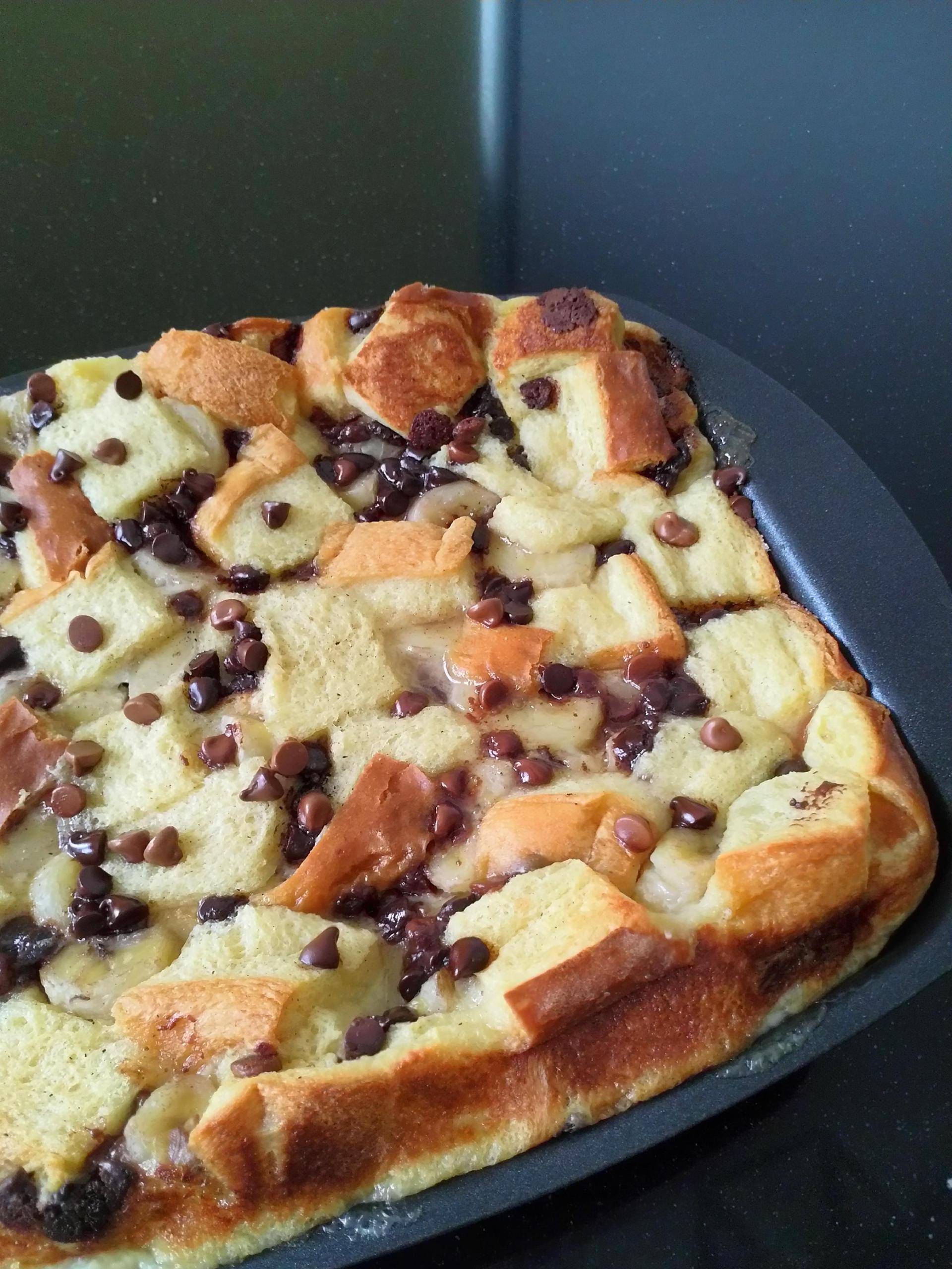 PUDDING DE BRIOCHE AUX BANANES ET PÉPITES DE CHOCOLAT - Recette Cake Factory | Tefal