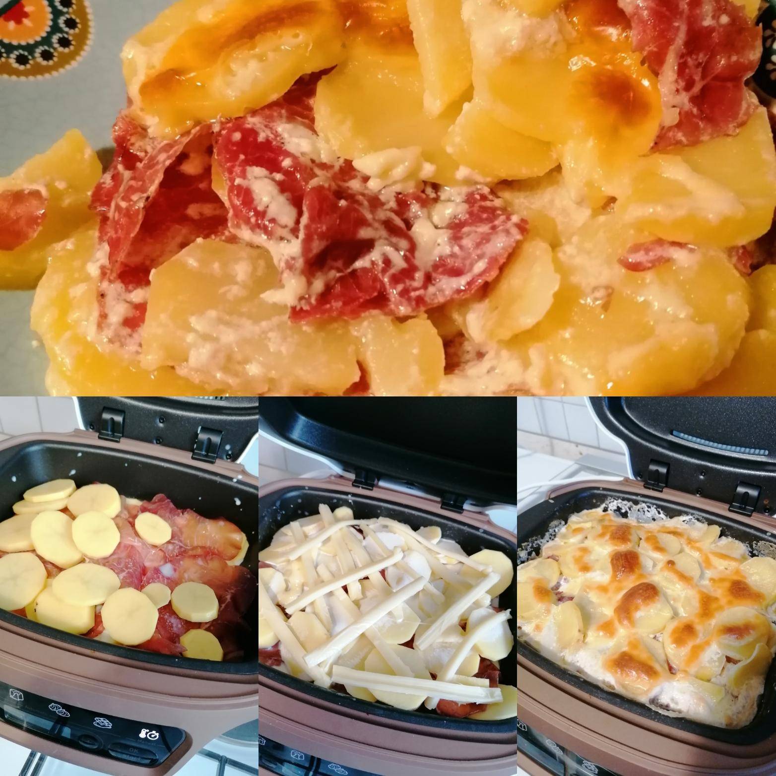 Gratin de pomme de terre à la coppa - Recette Cake Factory | Tefal
