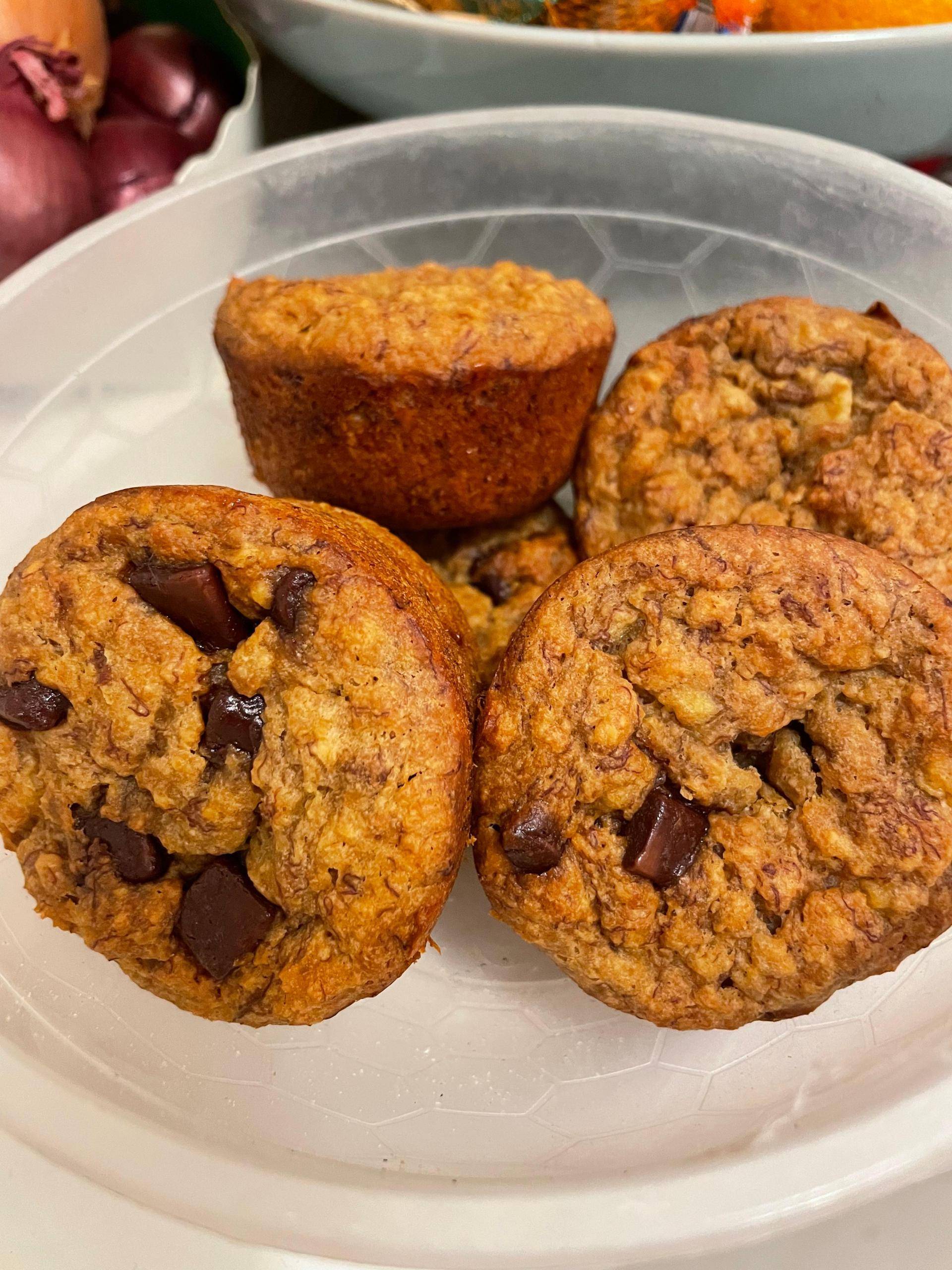 Banana muffins aux pépites de chocolat healthy - Recette Cake Factory | Tefal