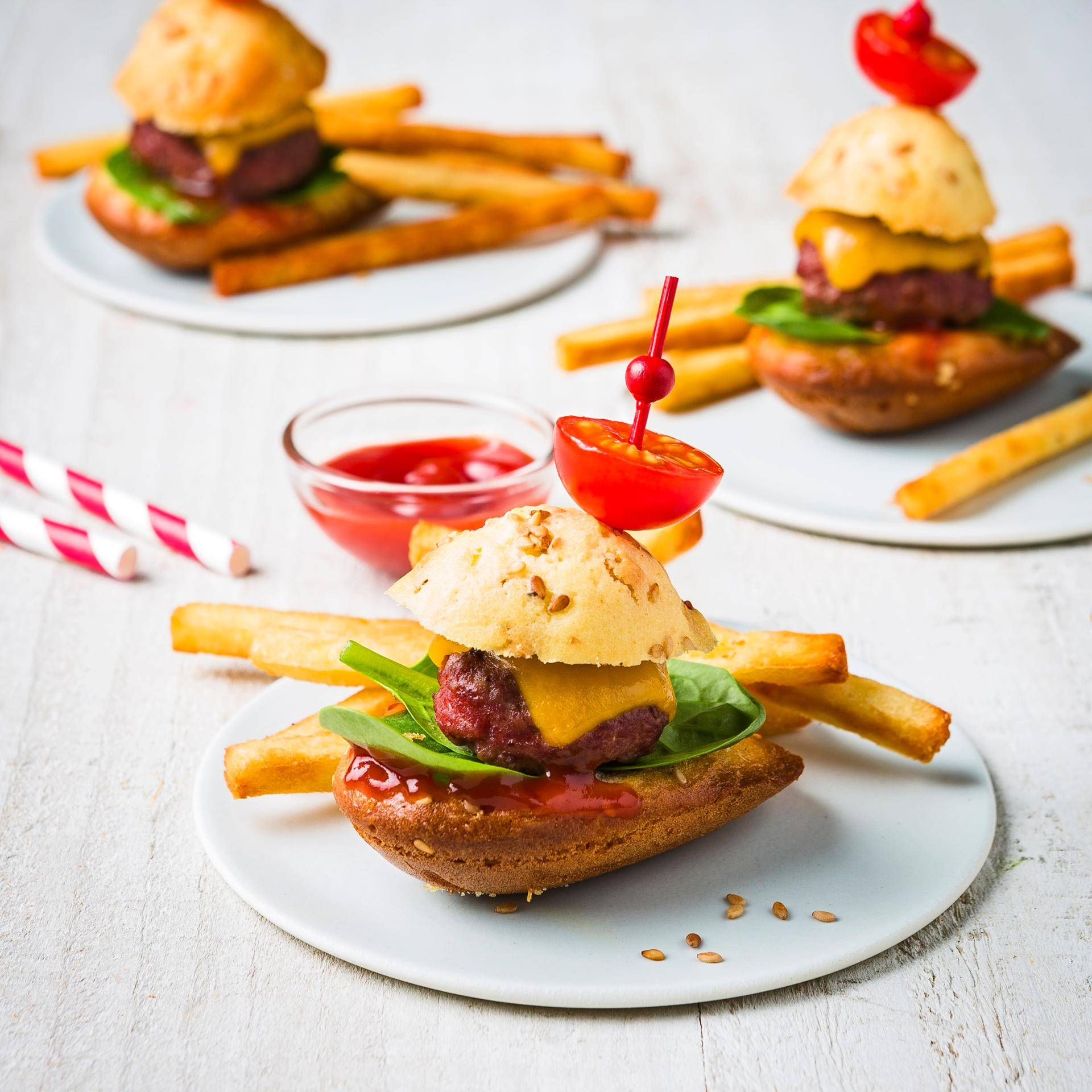 Madeleines burger - Recette Cake Factory | Tefal