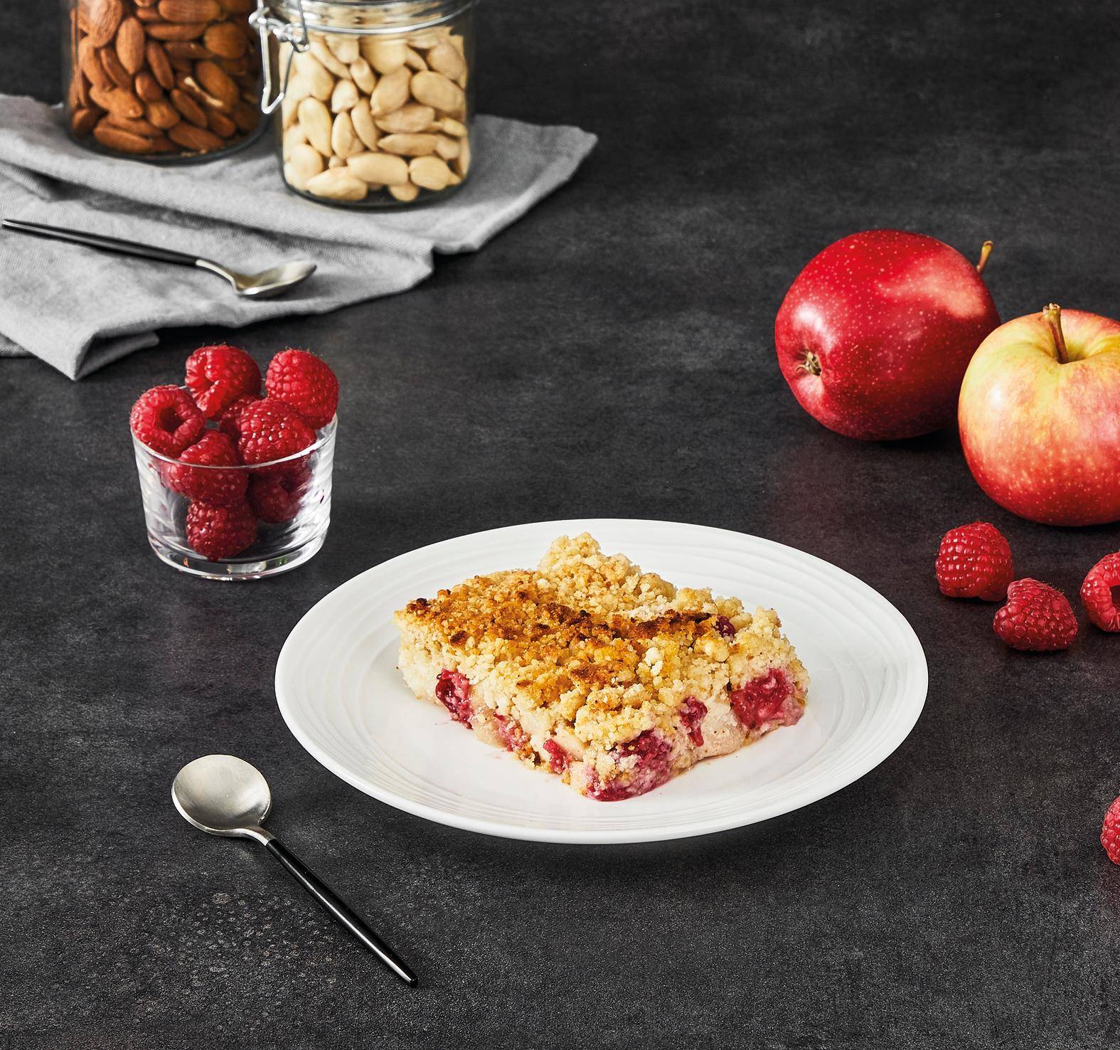 Crumble aux pommes et framboises - Recette OptiGrill 2in1 XL | Tefal