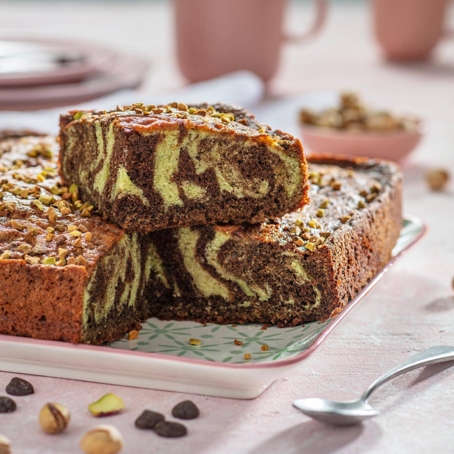 Zebra cake chocolat pistache - Recette Cake Factory Infinity | Tefal