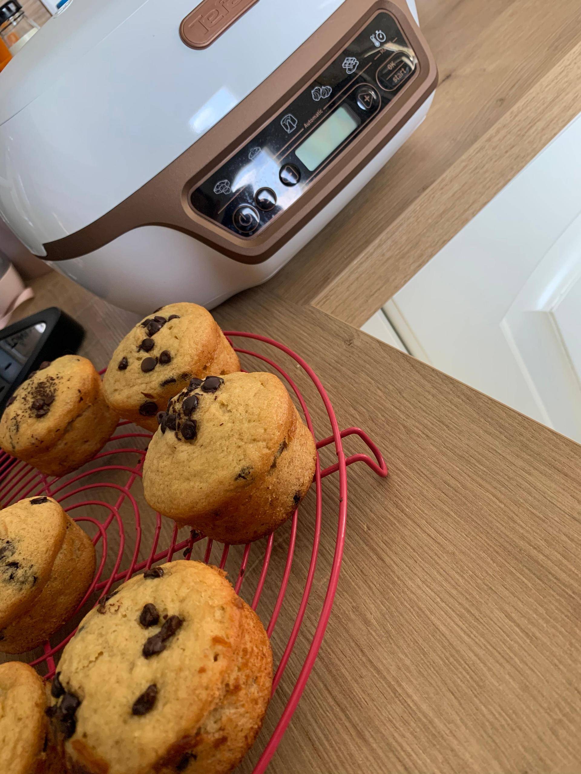 Muffin Moelleux banane pépites de chocolat - Recette Cake Factory | Tefal