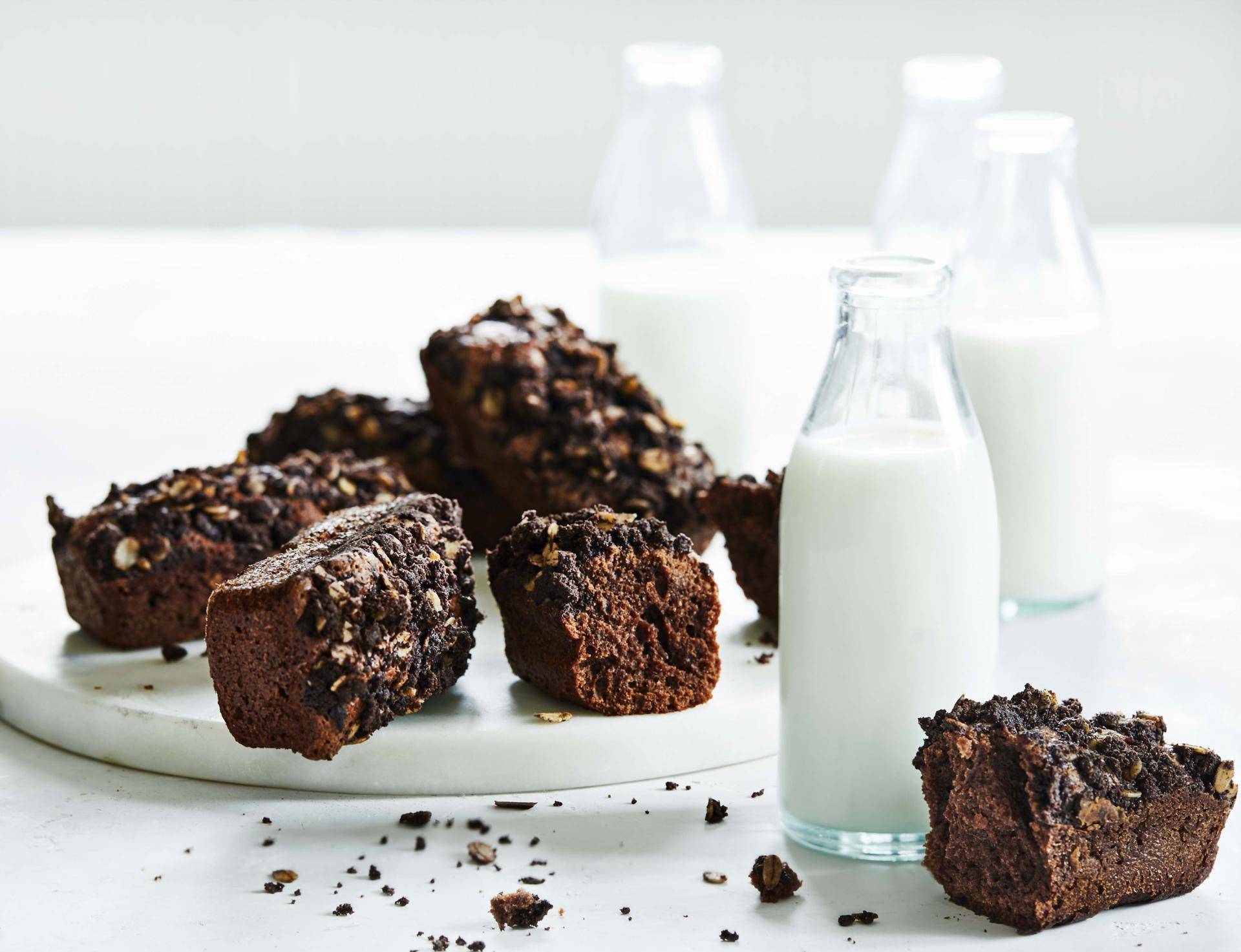 Mini cakes chocolat et crumble cacao sans gluten - Recette Cake Factory | Tefal
