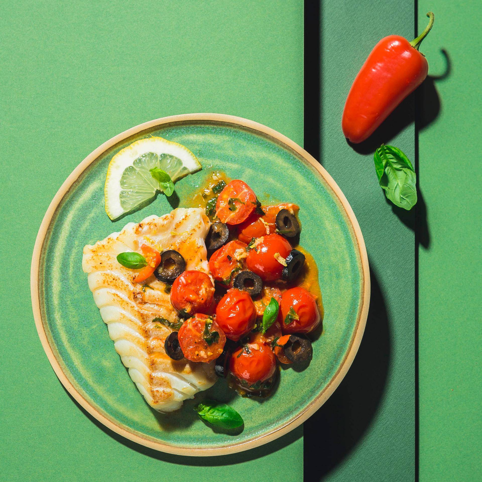 Cabillaud, tomates cerises et basilic - Recette Poêles et Casseroles | Tefal