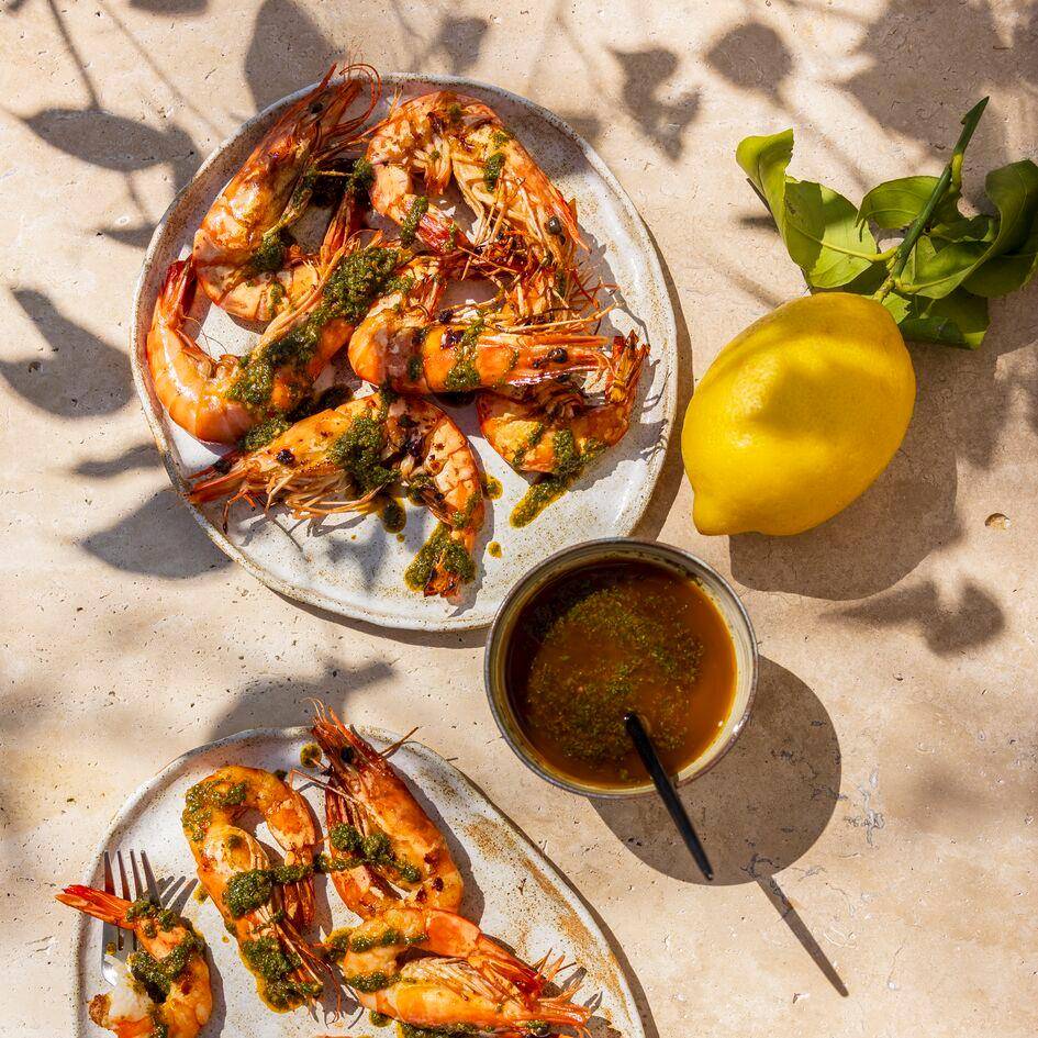 Crevettes grillées, sauce chermoula - Recette Poêles et Casseroles | Tefal