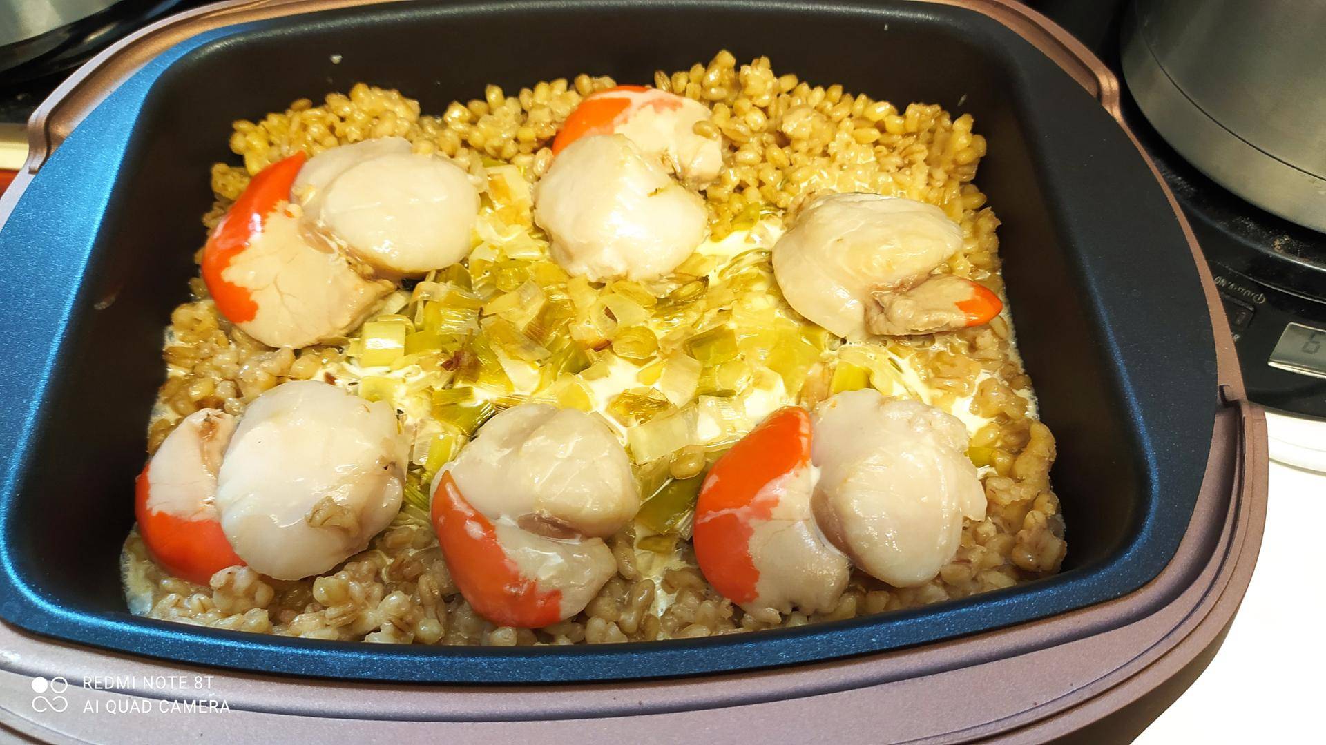 Noix de Saint Jacques sur lit de poireaux et ebly - Recette Cake Factory | Tefal