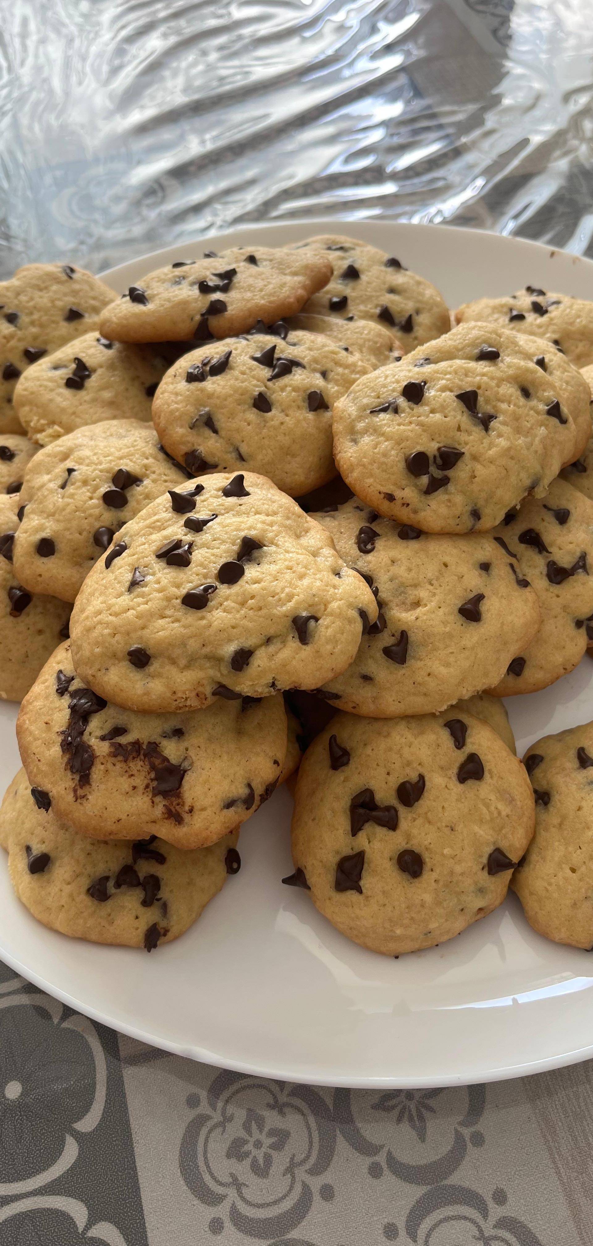 Cookies aux pralines roses, pépites de chocolat et pépites de caramel - Recette Cake Factory | Tefal