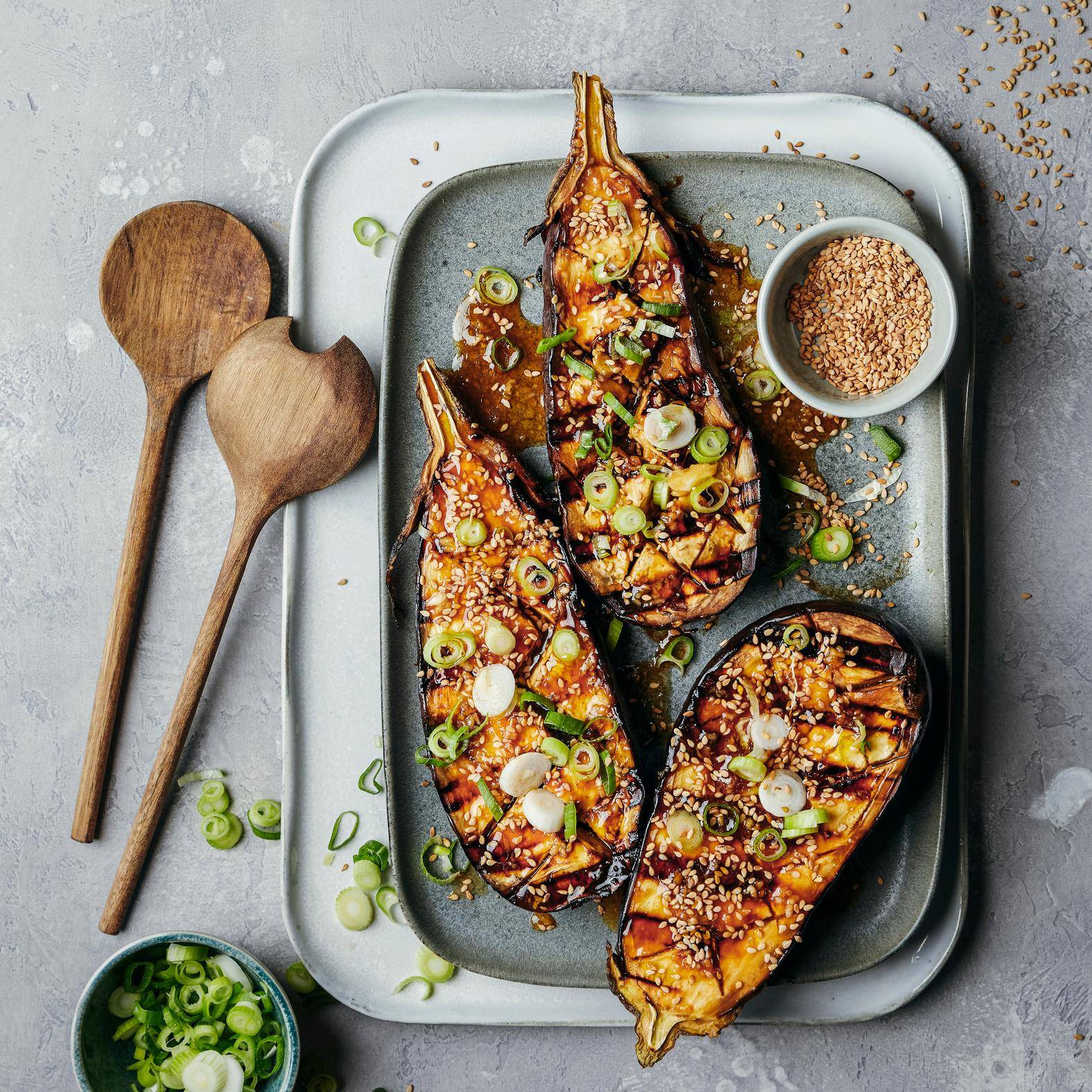 Teriyaki gegrilde aubergine - Recette OptiGrill 2in1 | Tefal