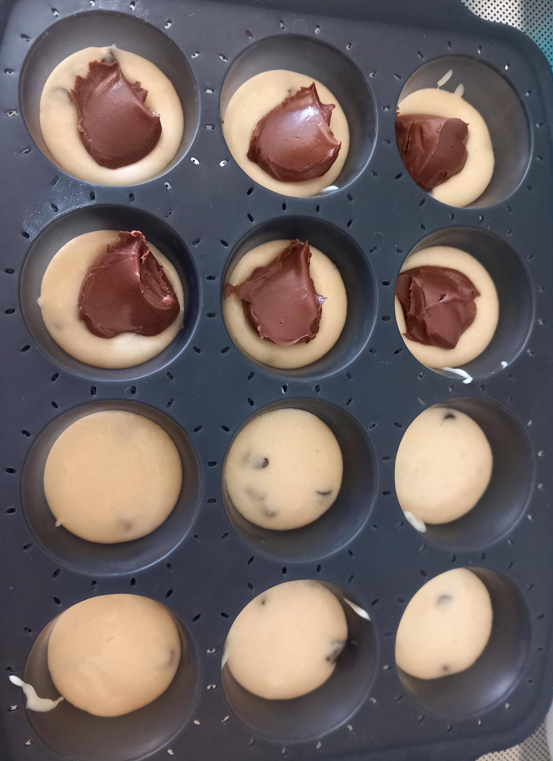 Muffins pépites coeur pâte à tartiner - Recette Cake Factory | Tefal
