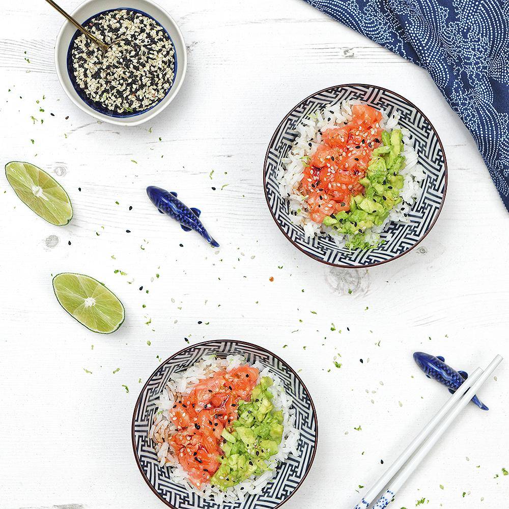 Poke bowl au saumon - Recette Hachoir Manuel 5 secondes 500mL | Tefal