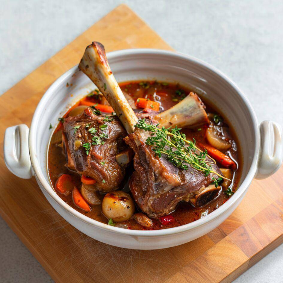 Souris d'agneau confites au miel, carottes et pommes fondantes - Recette undefined | Tefal