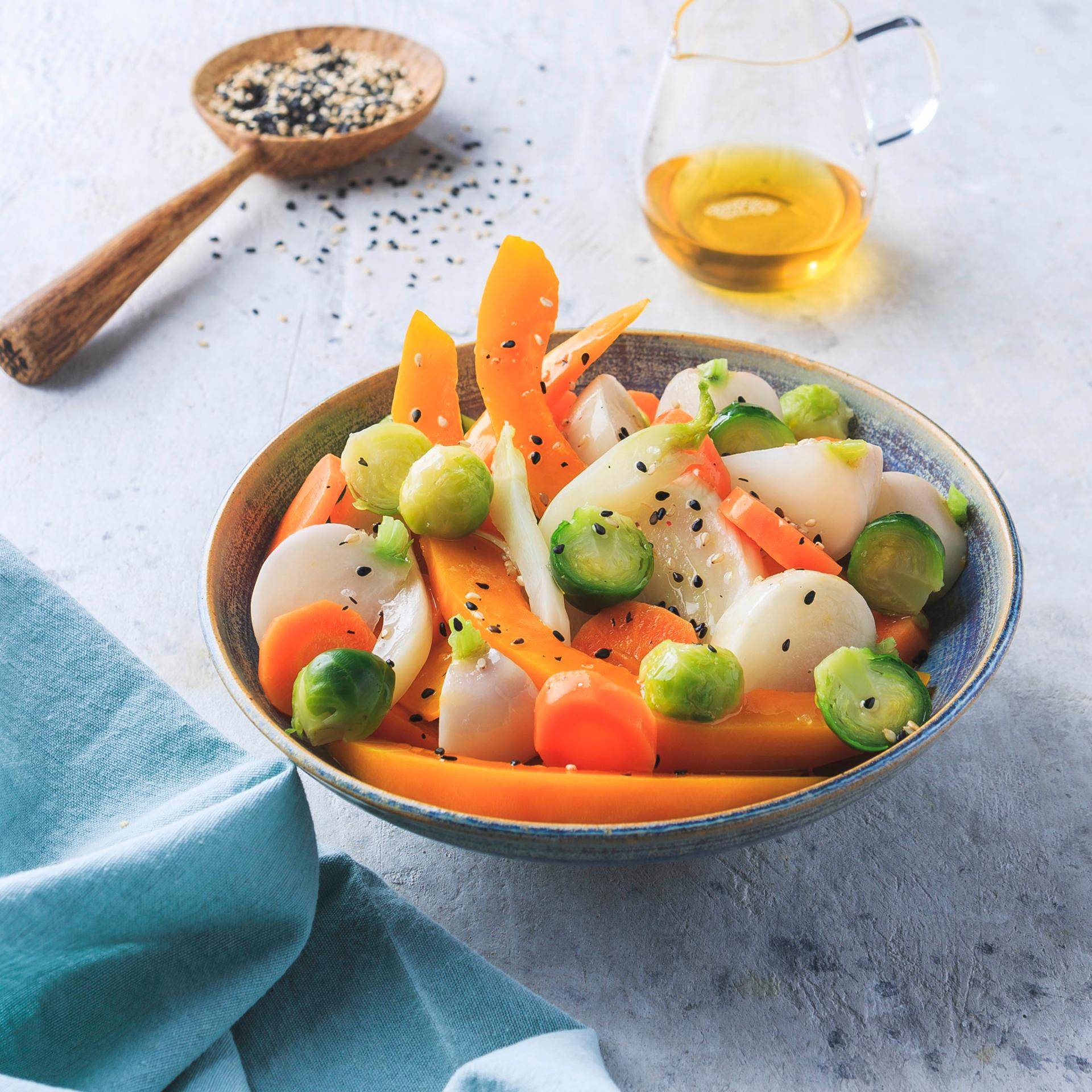 Légumes vapeur saveur noisette - Recette undefined | Tefal