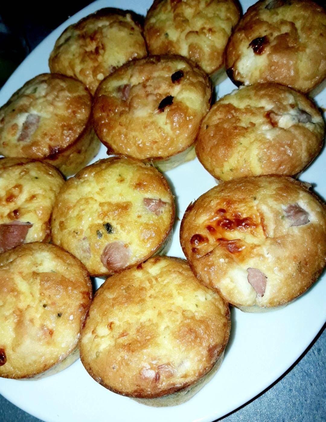 Muffins fromage saucisse. - Recette Cake Factory | Tefal