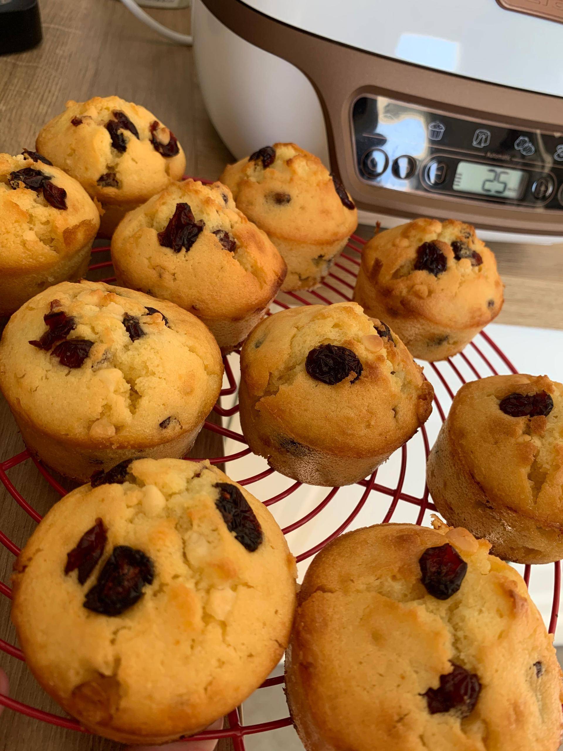 Muffins Cranberries Chocolat blanc - Recette Cake Factory | Tefal
