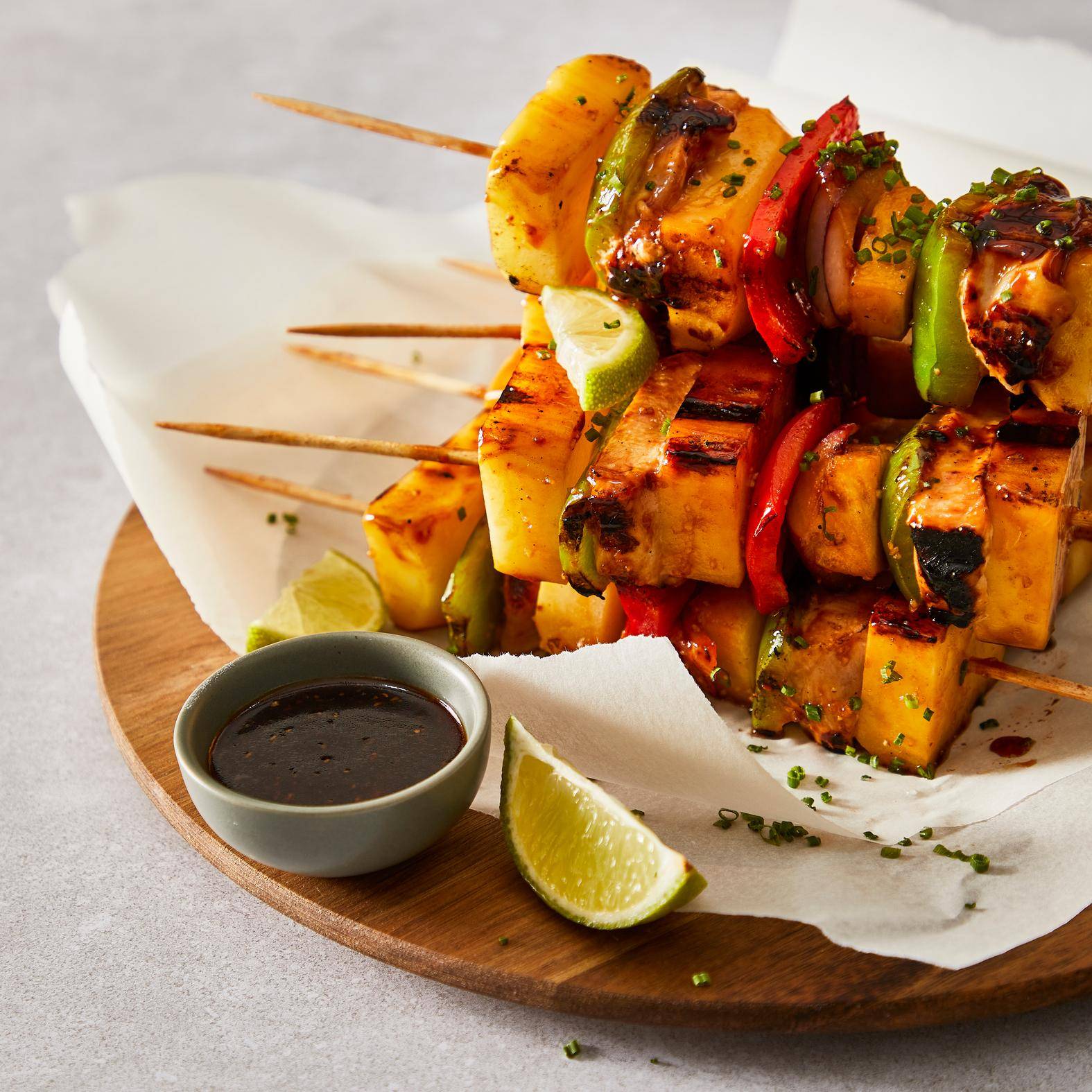 Brochettes de pommes de terre et poulet à l'hawaïenne - Recette OptiGrill 2in1 | Tefal