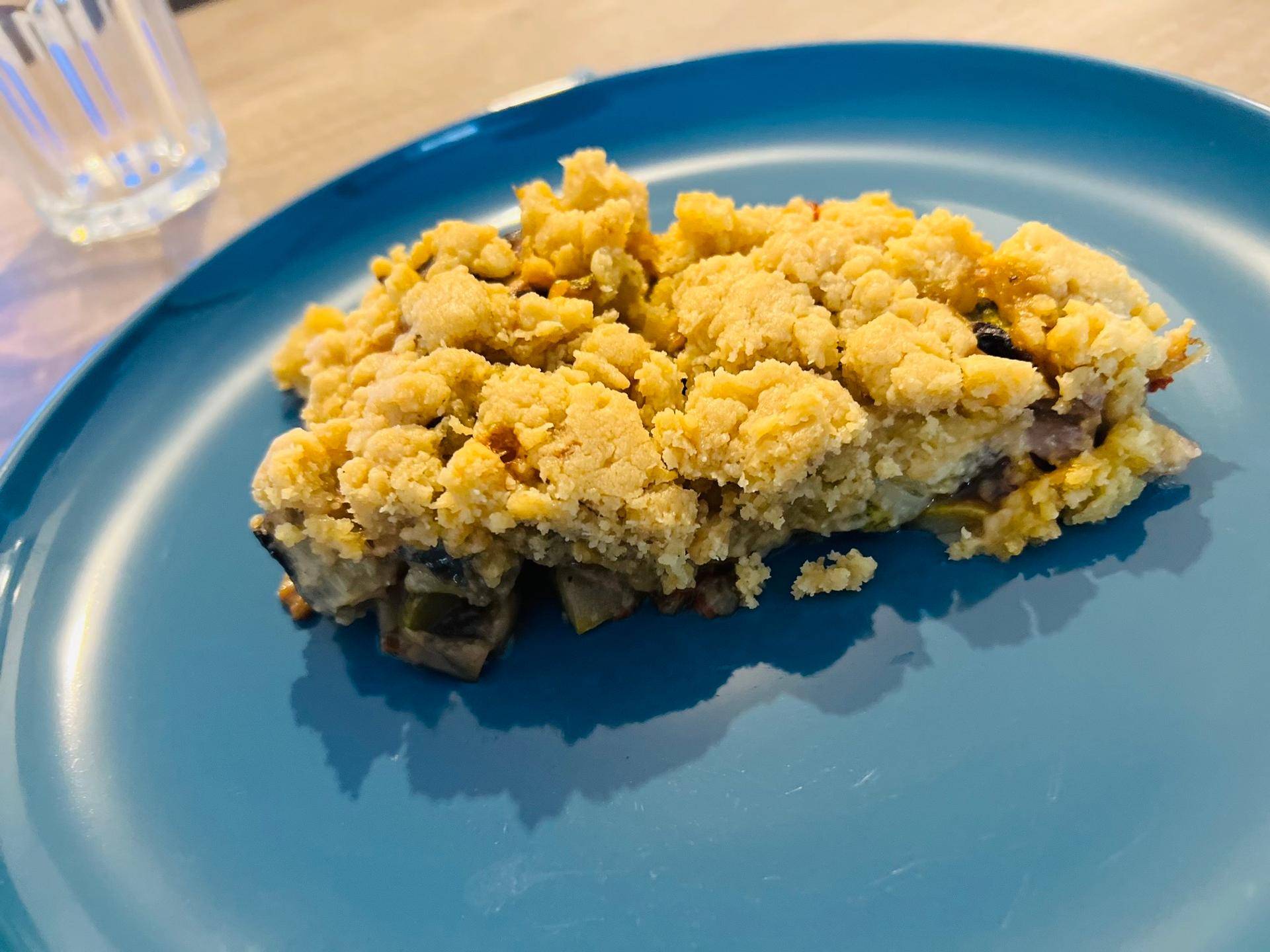 Crumble de légumes, prisuttu et nepita - Recette Cake Factory Délices | Tefal