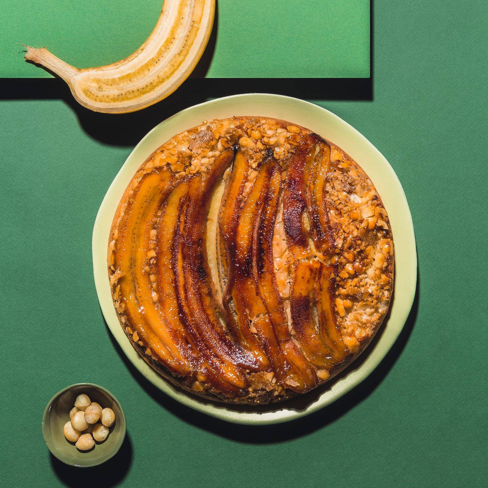 Gâteau renversé à la banane et noix de macadamia - Recette Poêles et Casseroles | Tefal