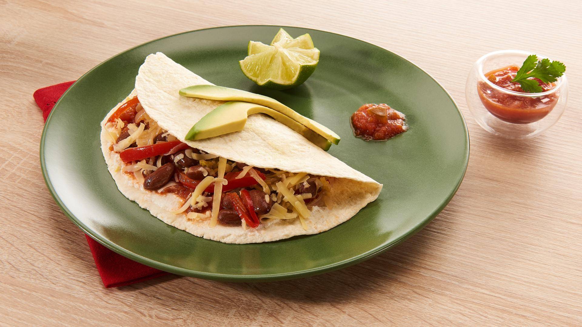 Tacos végétarien aux légumes sautés et avocat, fromage frais - Recette Poêles et Casseroles | Tefal