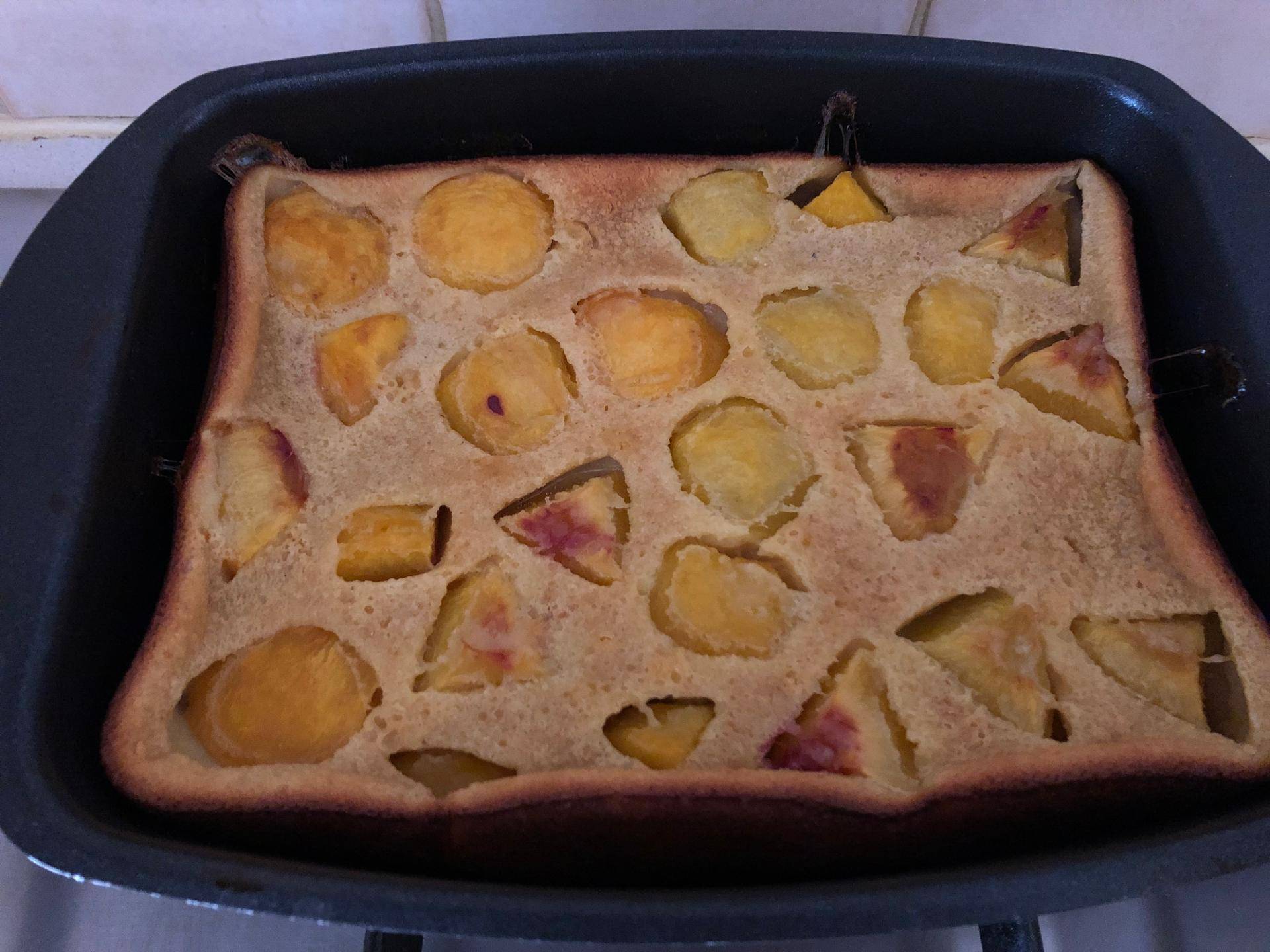 Clafoutis pêches - Recette Cake Factory | Tefal