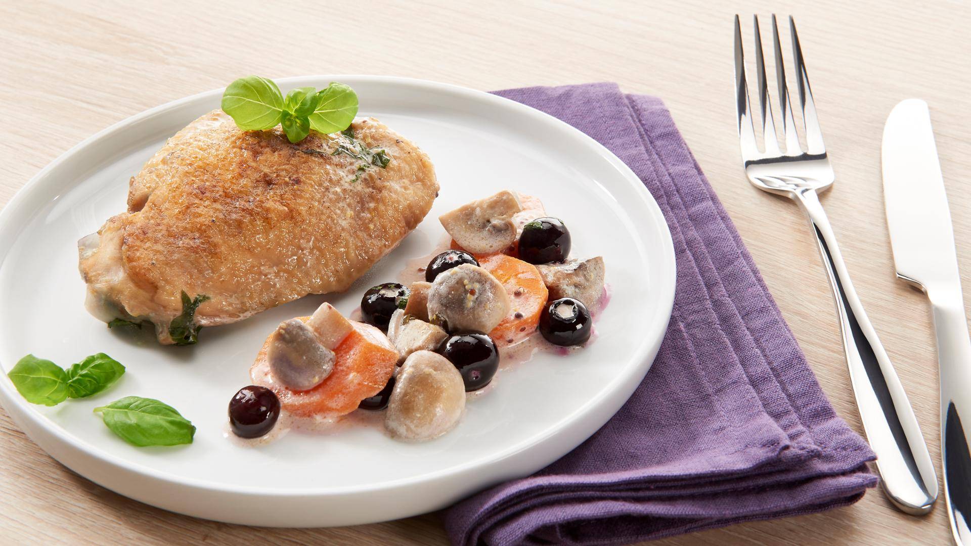 Poulet à la moutarde et au cassis - Recette Poêles et Casseroles | Tefal