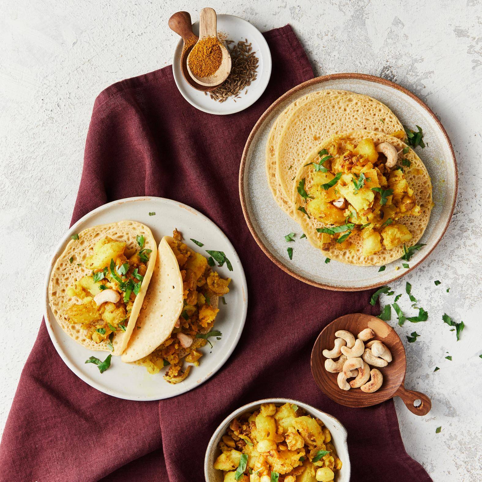 Crêpes indiennes dosa - Recette Raclettes fondues pierrades | Tefal