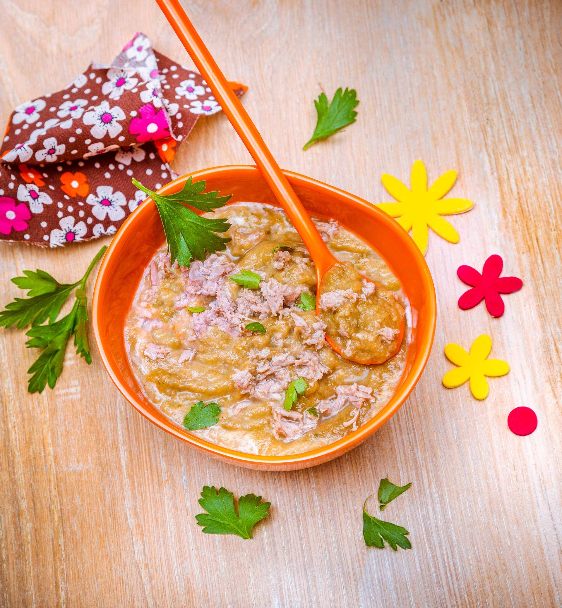 Polenta au chou-fleur, oeuf dur et cerfeuil à partir de 9 mois. - Recette undefined | Tefal